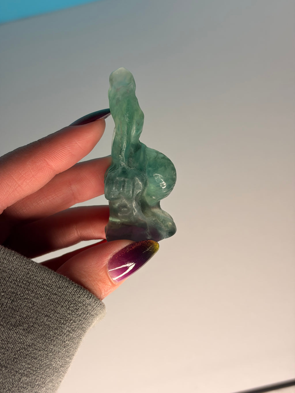 Fluorite Mermaid Carving - B