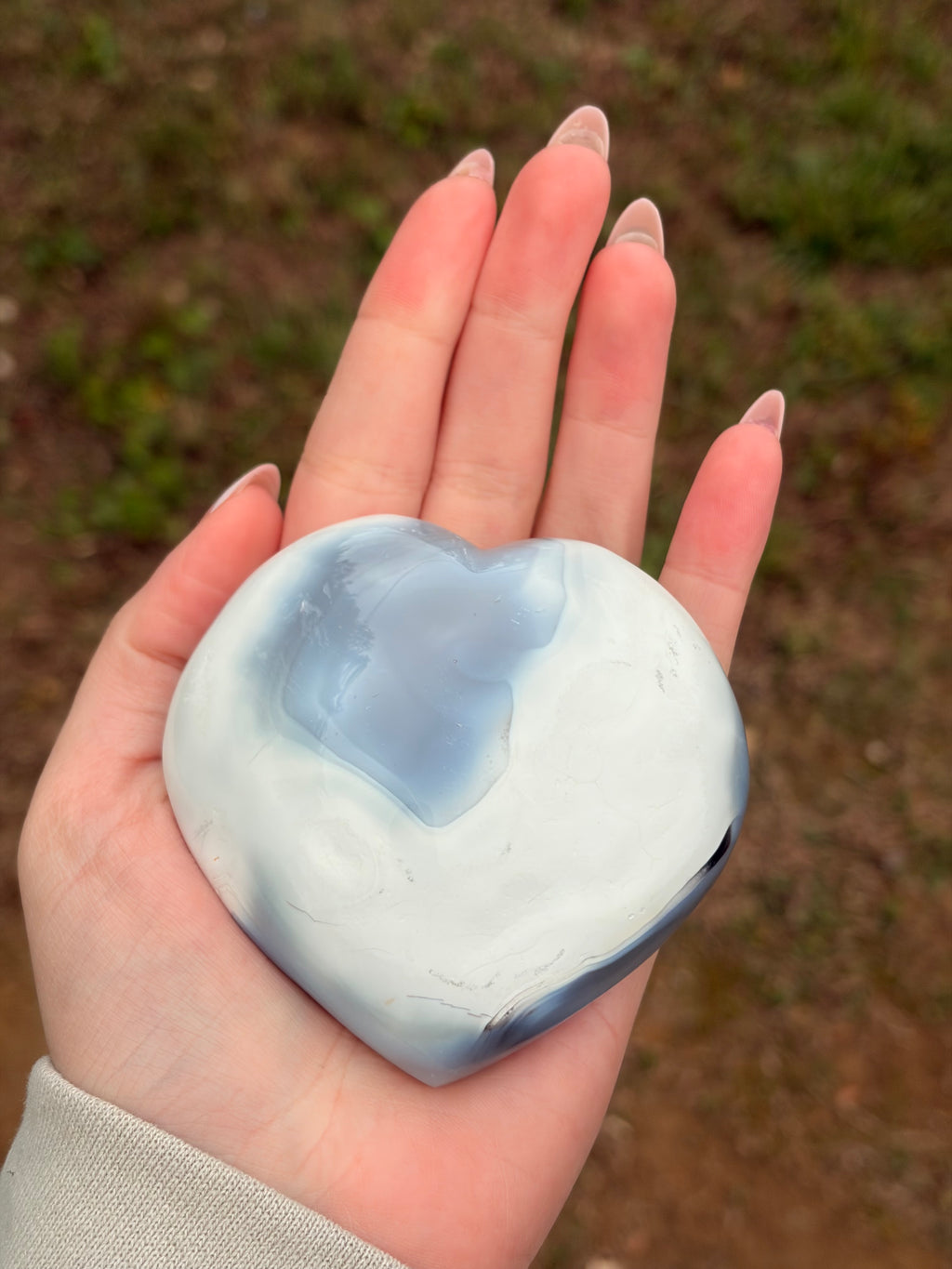 Orca Agate Heart | Imperfect