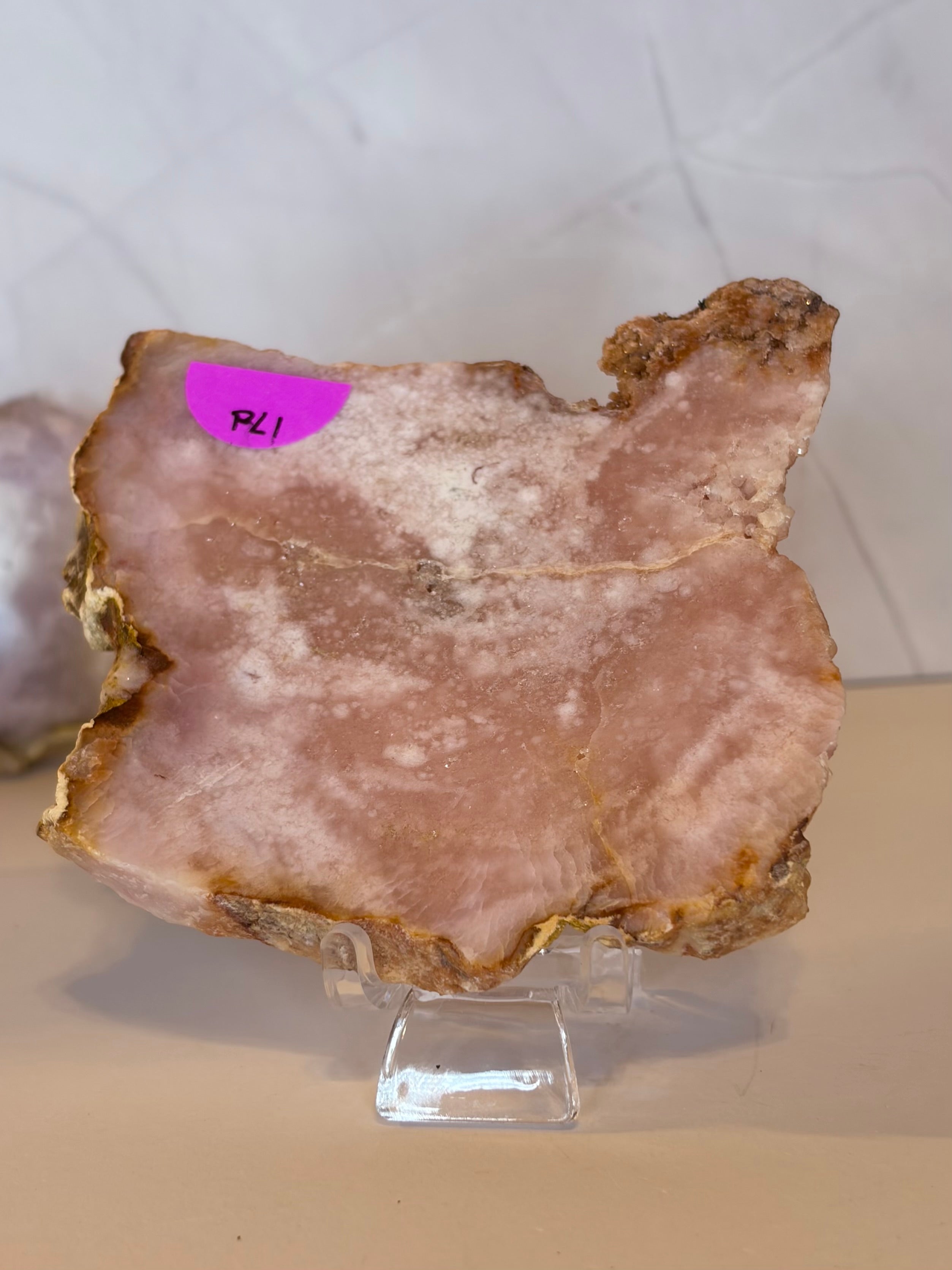 Pink Amethyst Flower Agate Slab - D