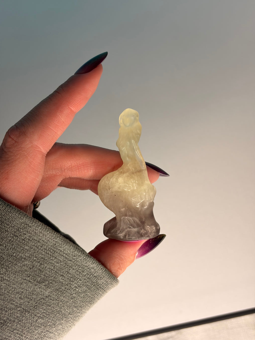 Fluorite Mermaid Carving - C