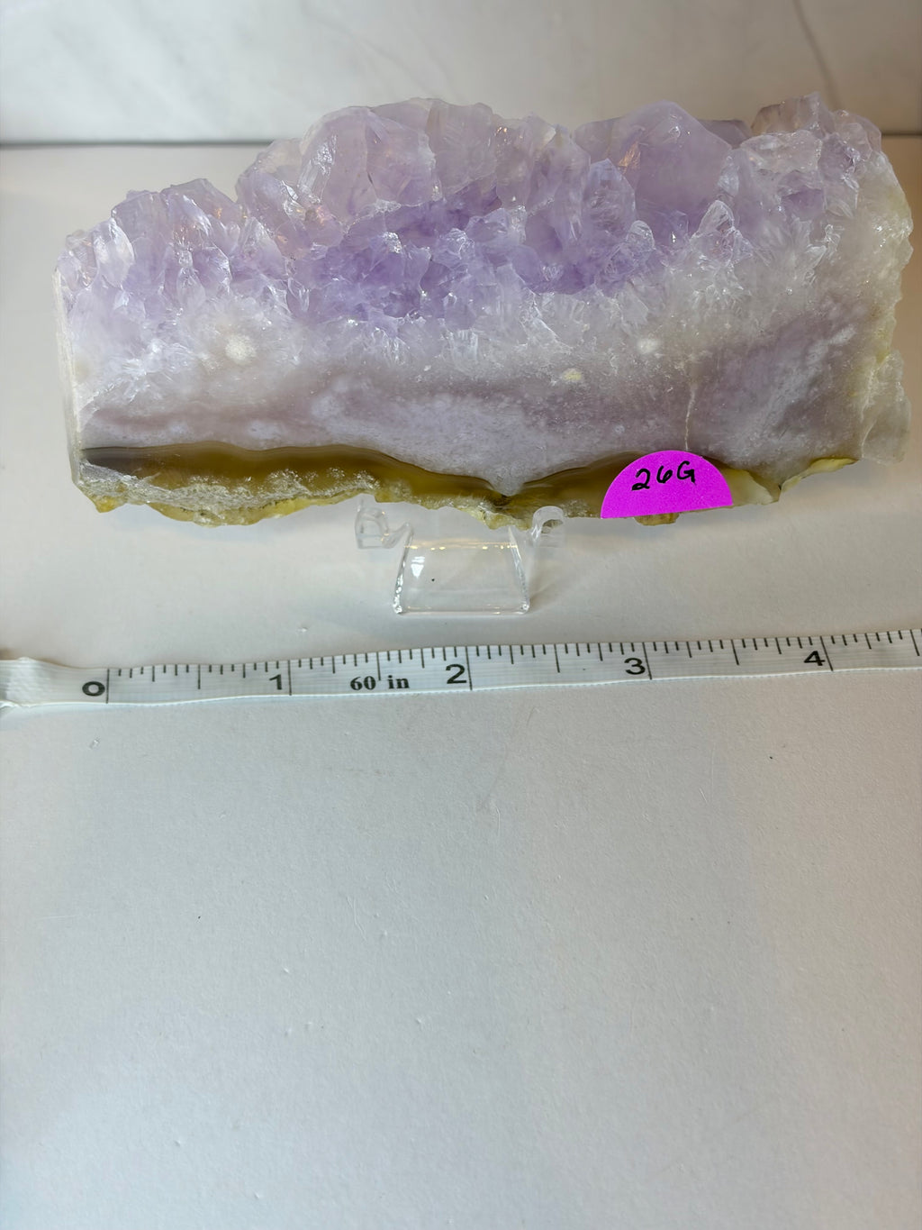 Pink Amethyst Flower Agate Slab - G