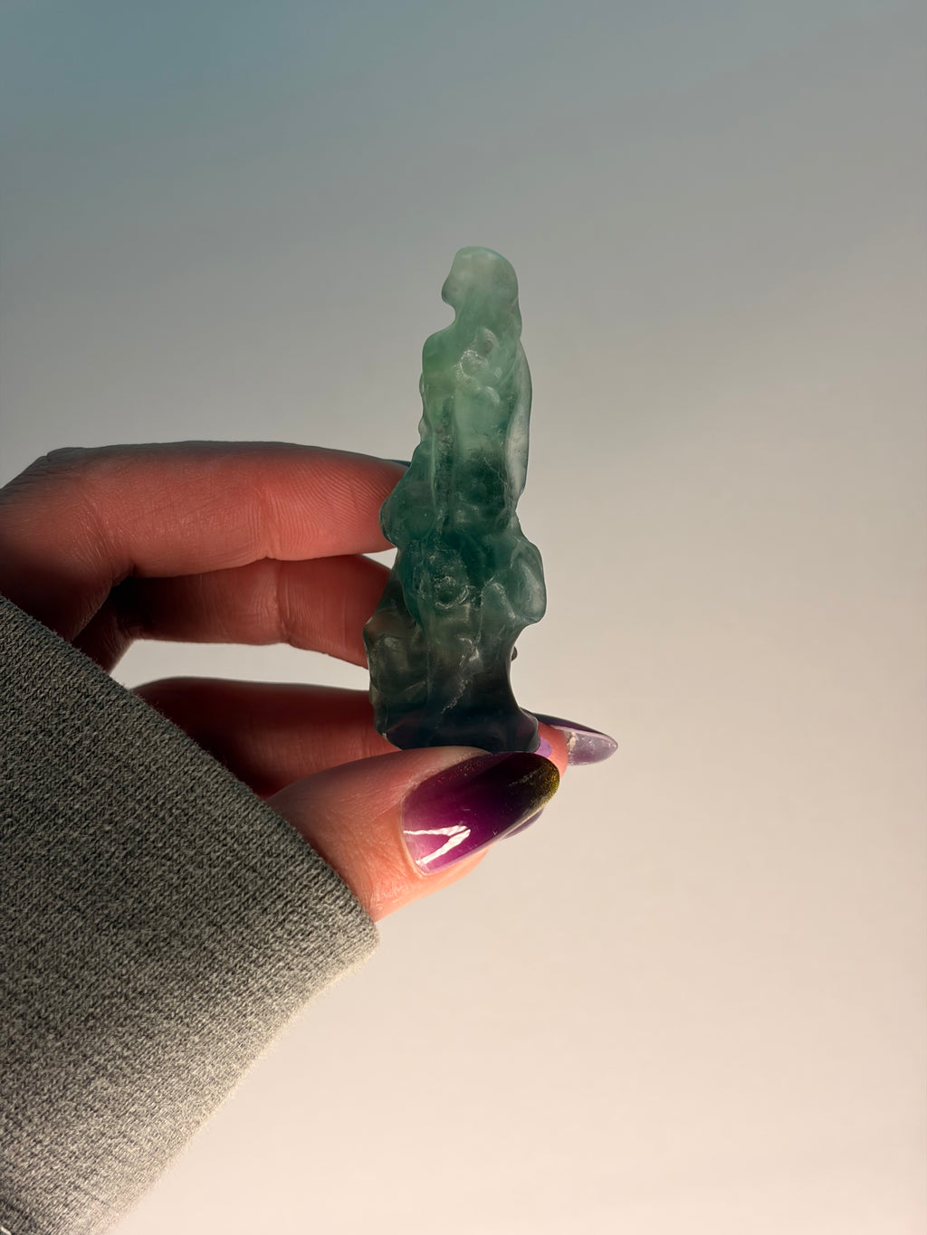 Fluorite Mermaid Carving - B