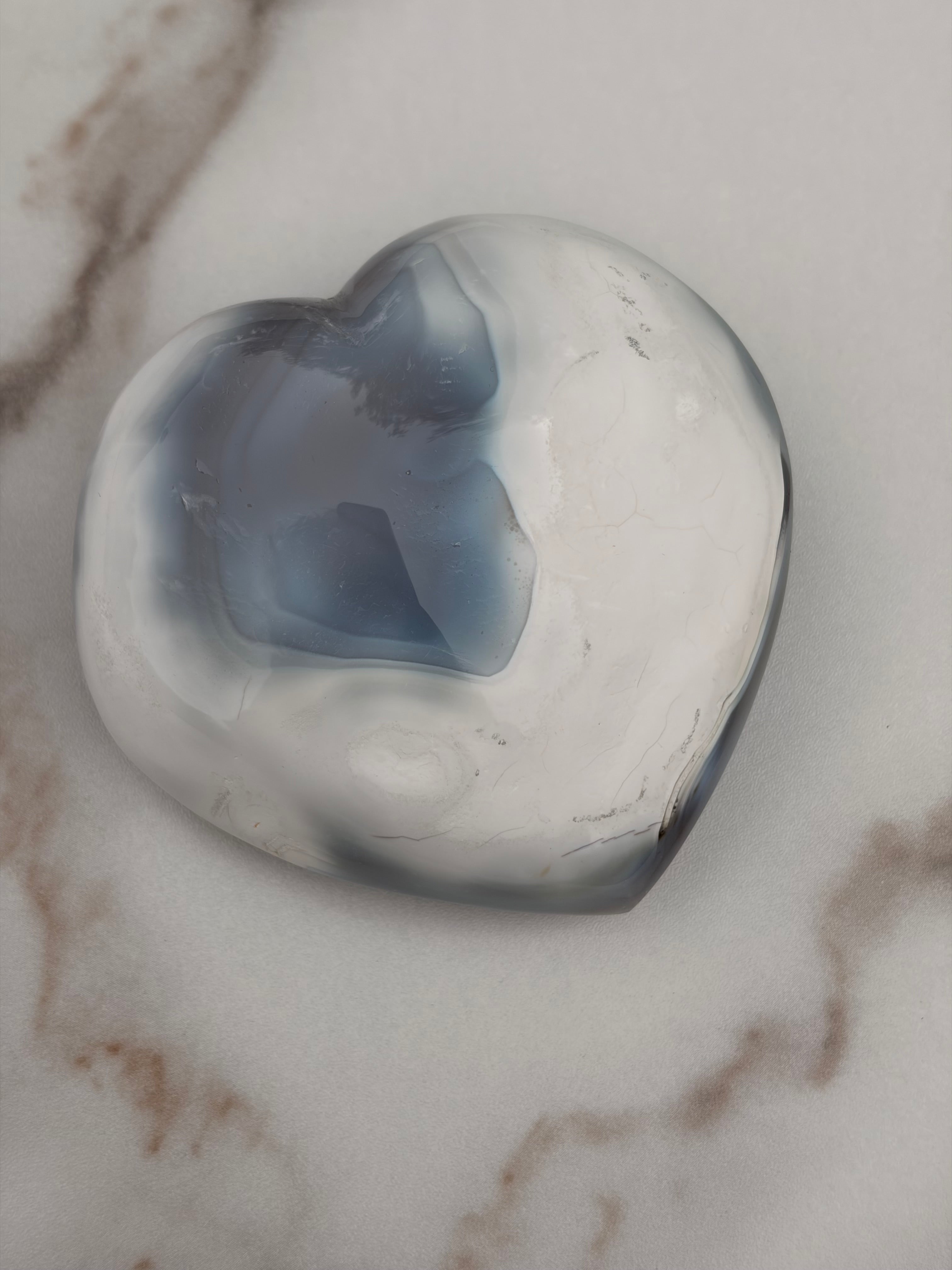 Orca Agate Heart | Imperfect