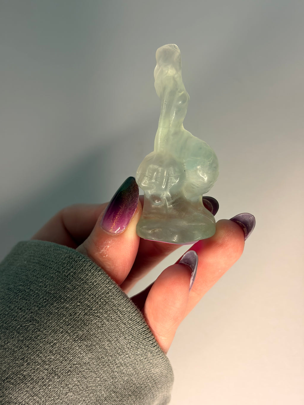 Fluorite Mermaid Carving - A