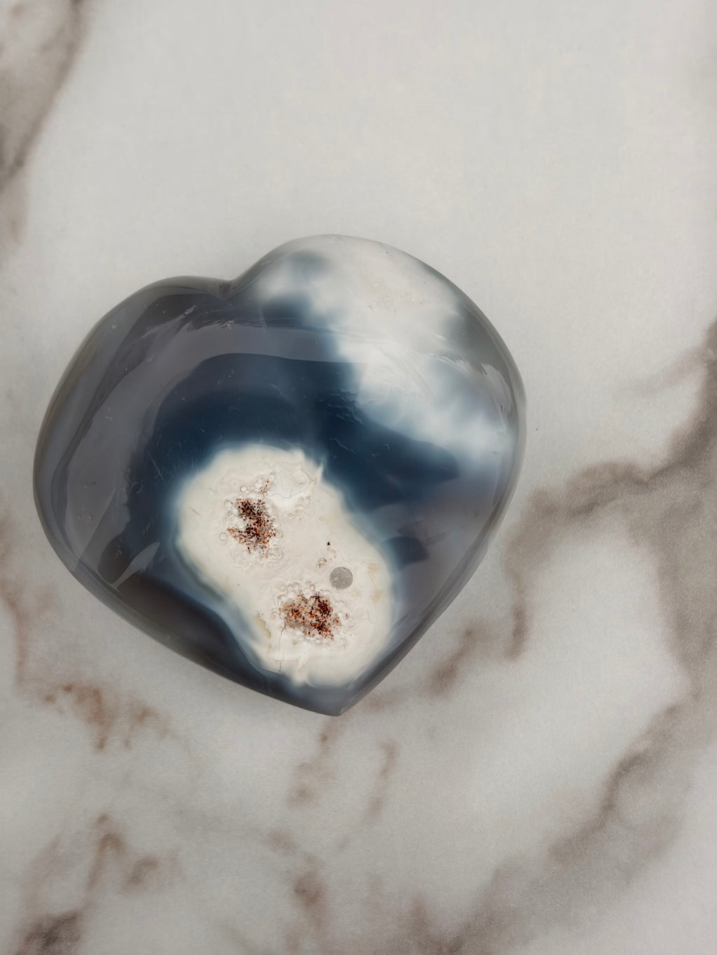 Orca Agate Heart | Imperfect