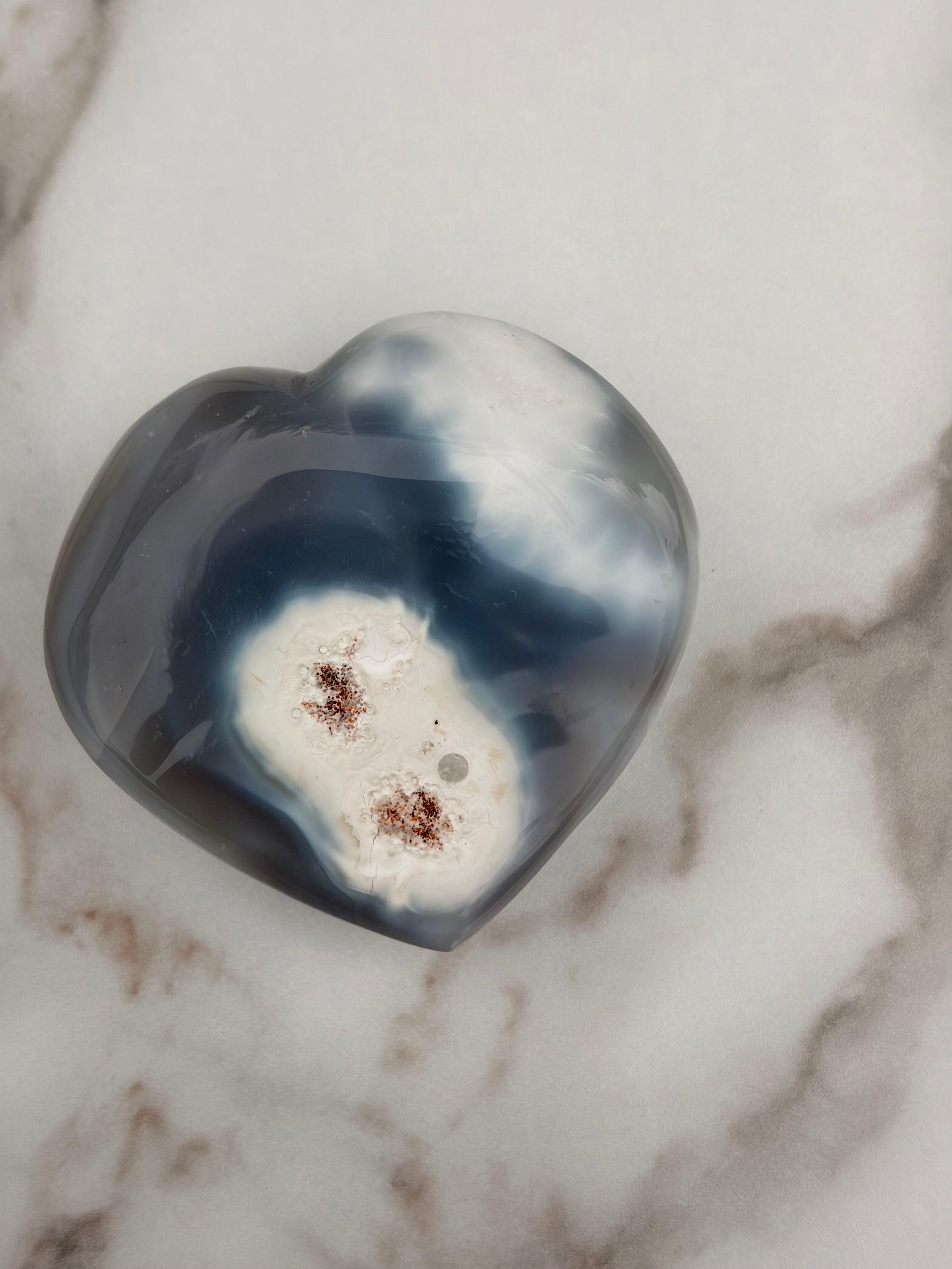Orca Agate Heart | Imperfect