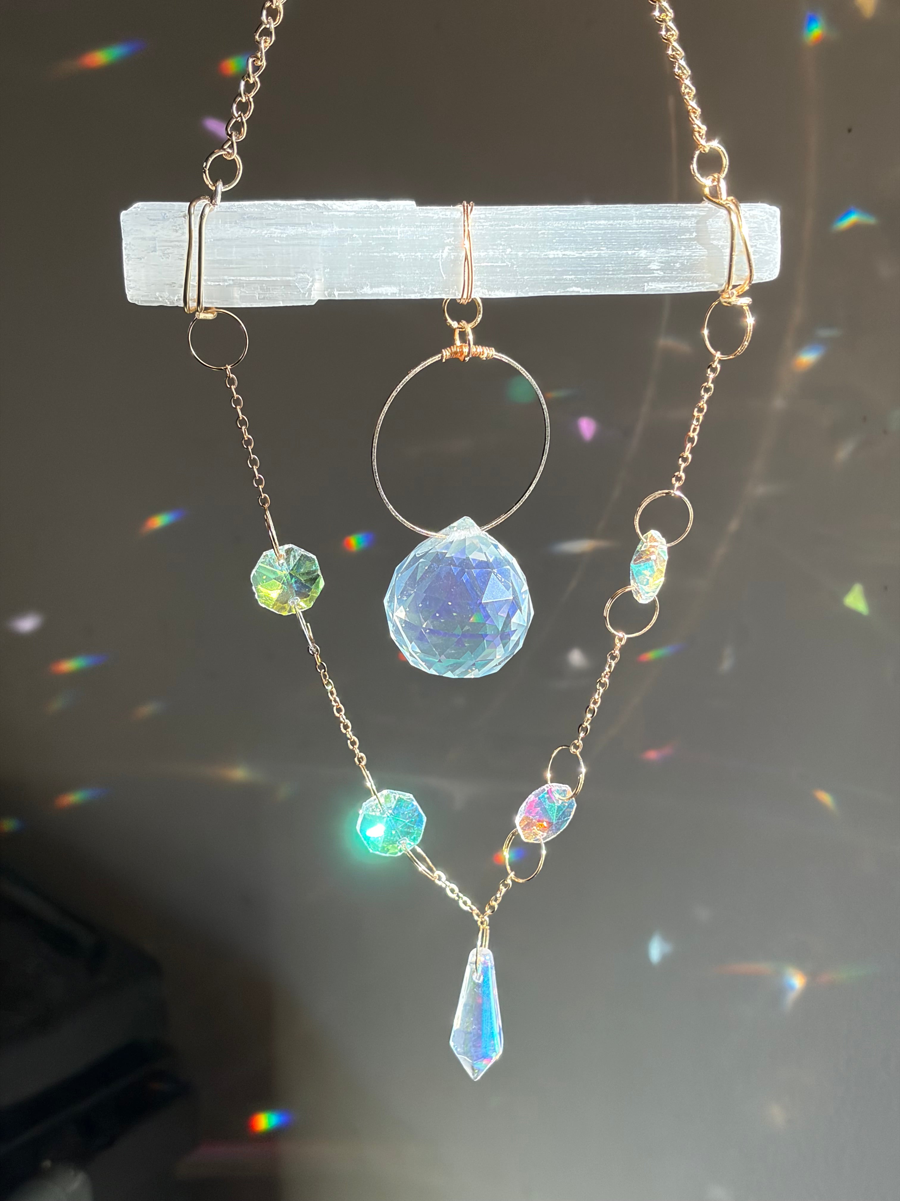 Selenite Sun Catcher - The Emileann