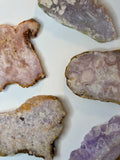 Pink Amethyst Flower Agate Slab - F