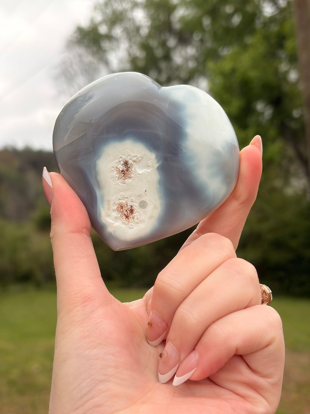 Orca Agate Heart | Imperfect