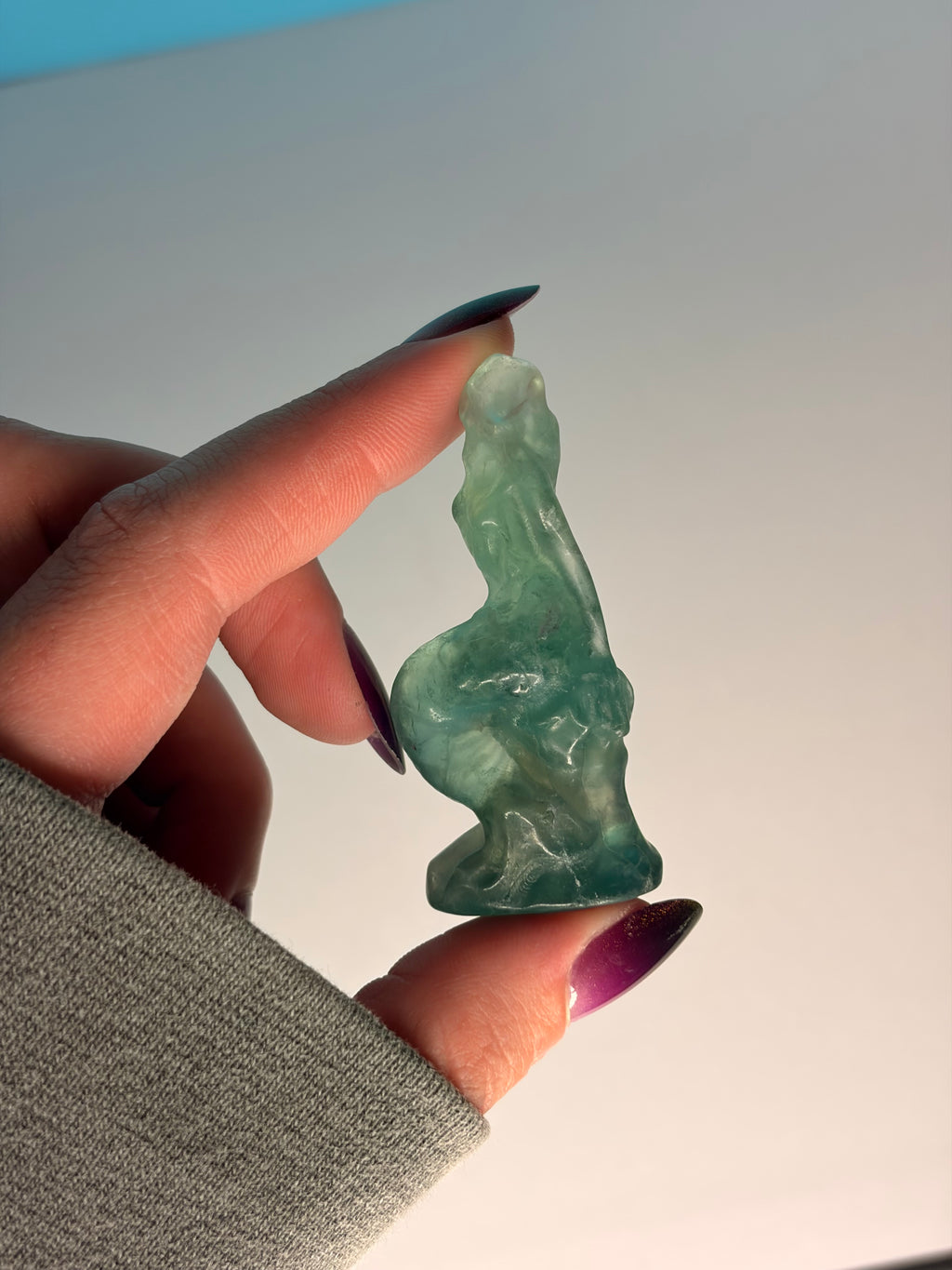 Fluorite Mermaid Carving - B