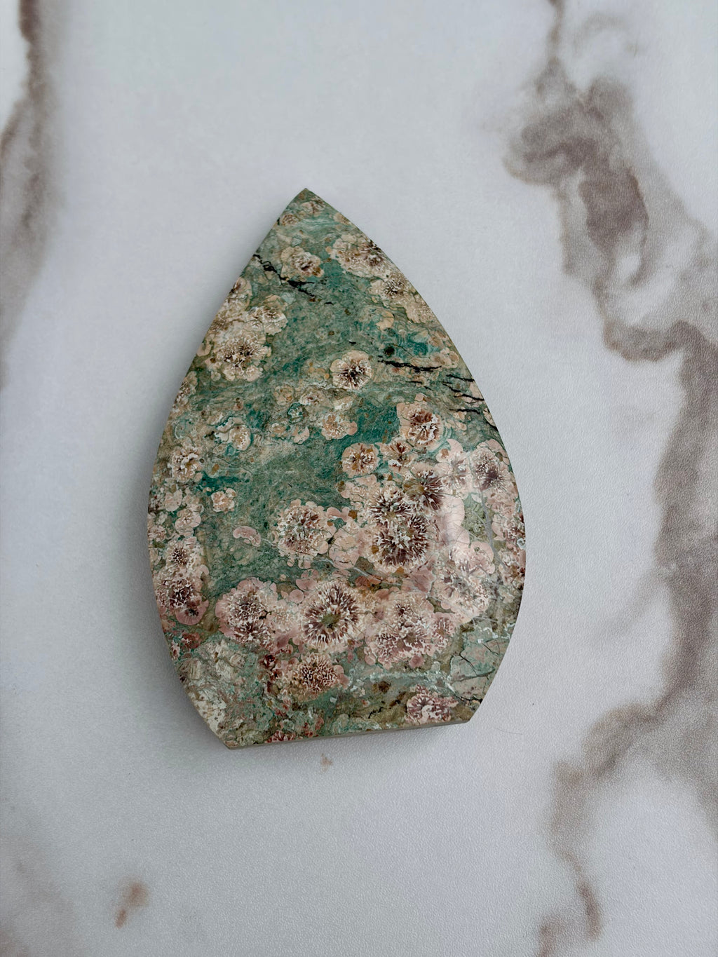 Green Flower Jasper Freeform
