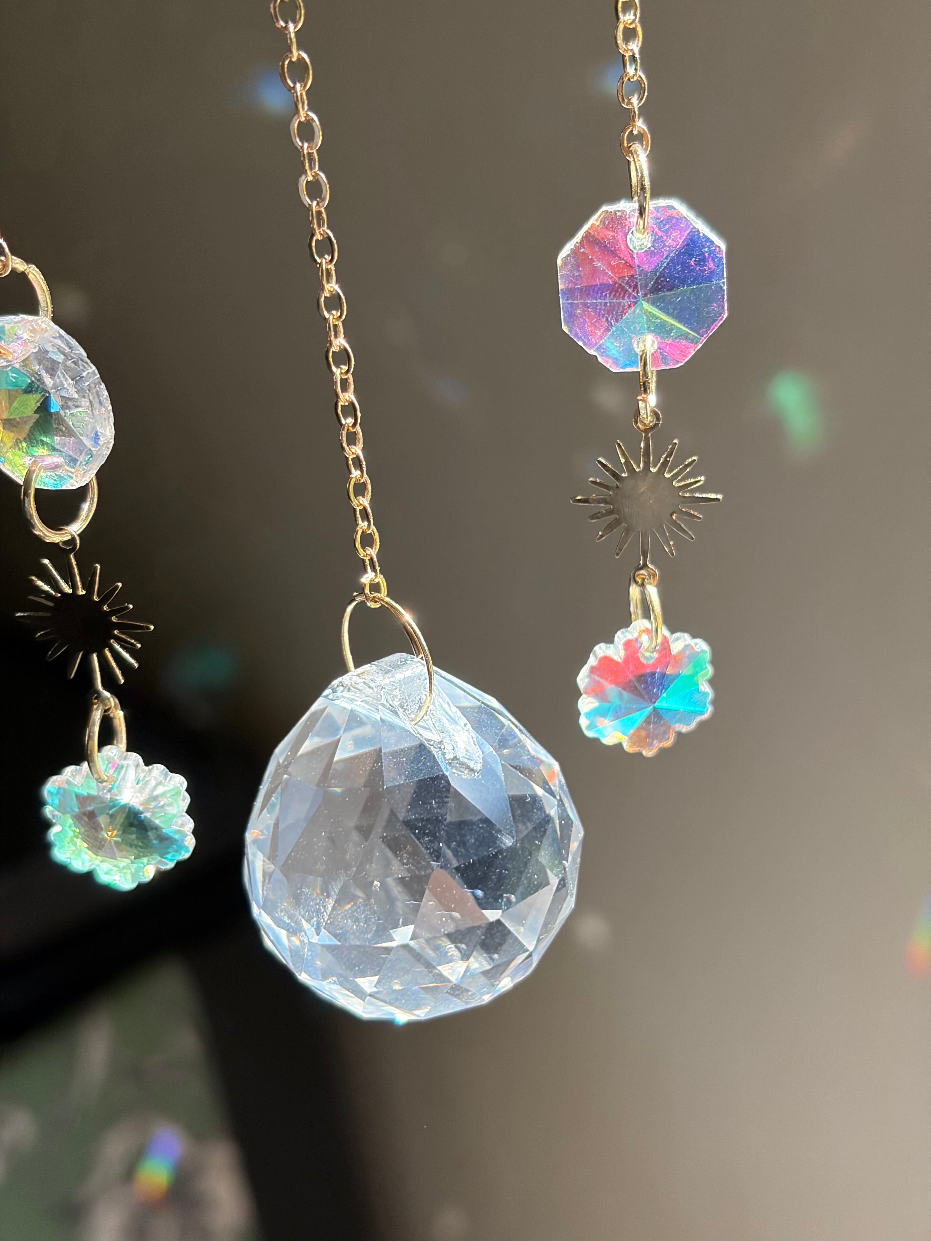 Selenite Sun Catcher - The Brittany