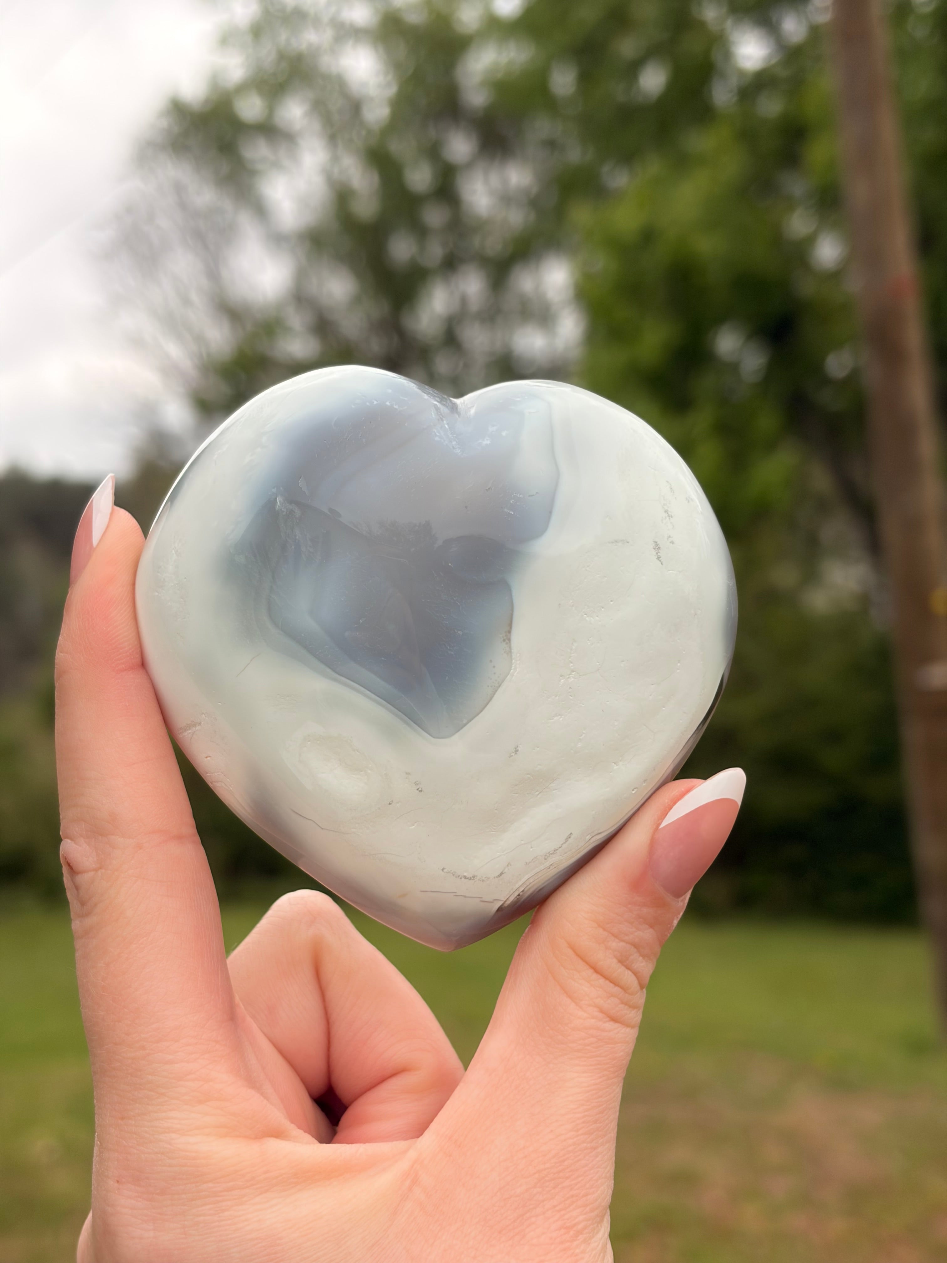 Orca Agate Heart | Imperfect