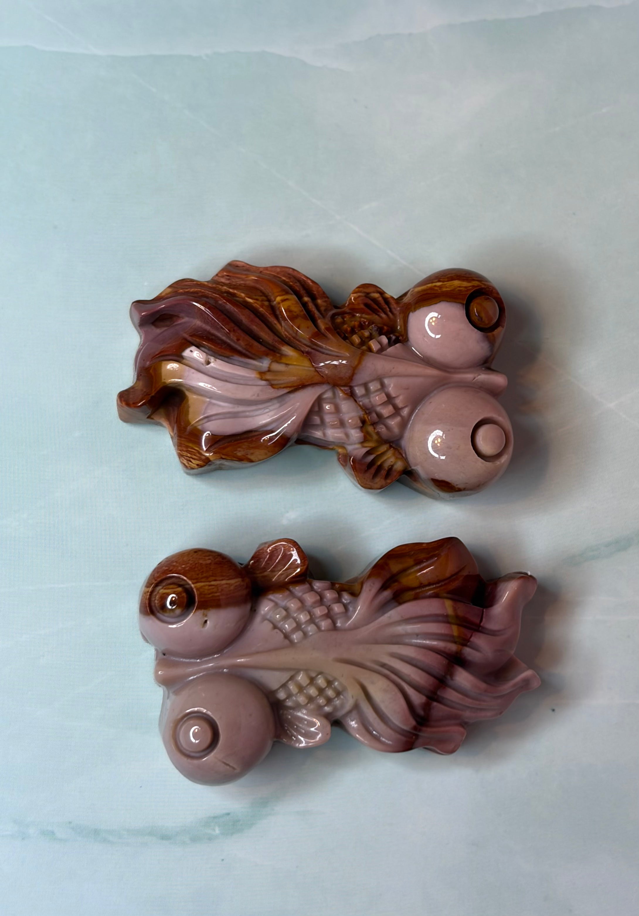 Alashan Agate Fish Carving - imperfect