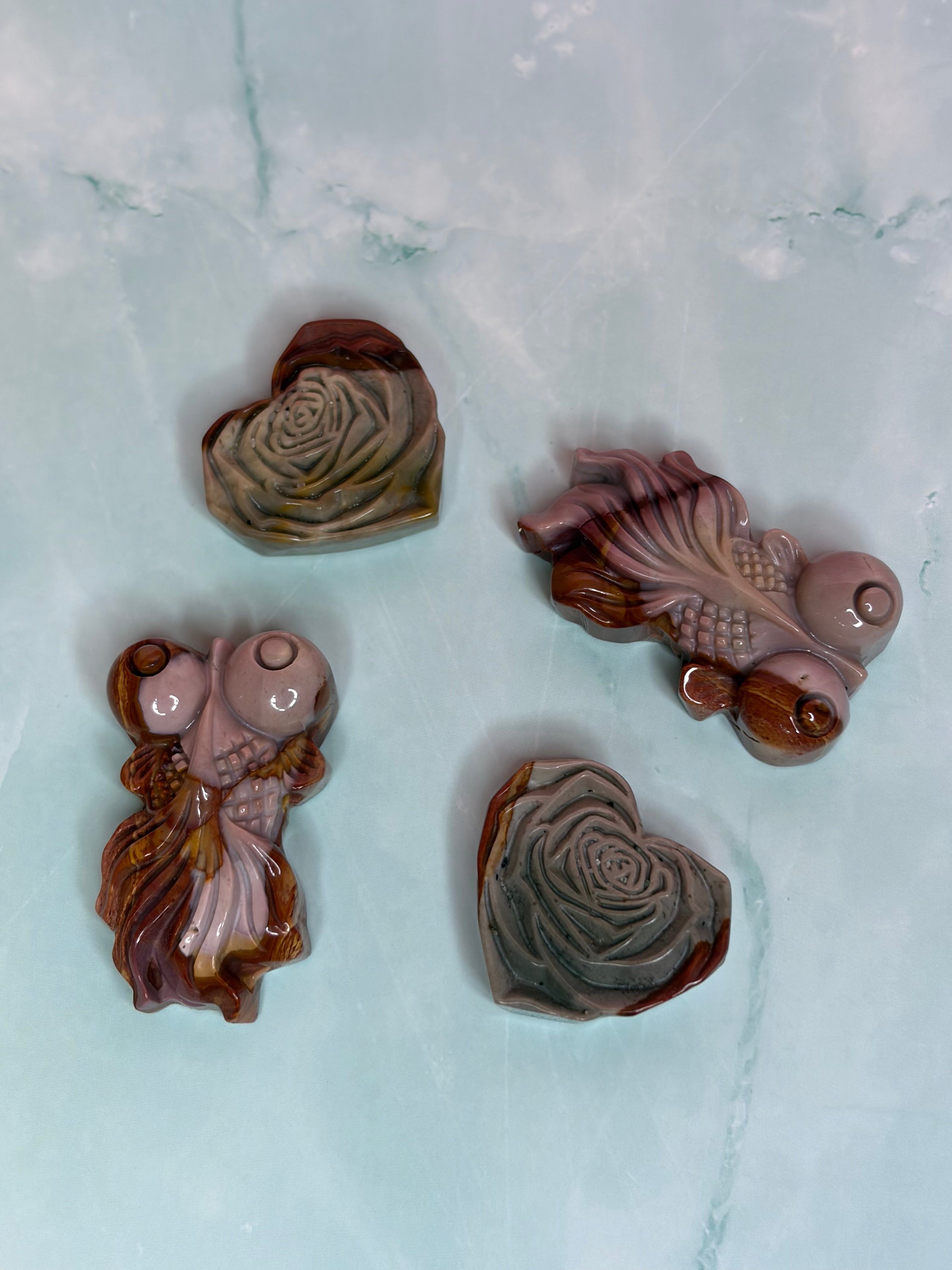 Alashan Agate Fish Carving - imperfect
