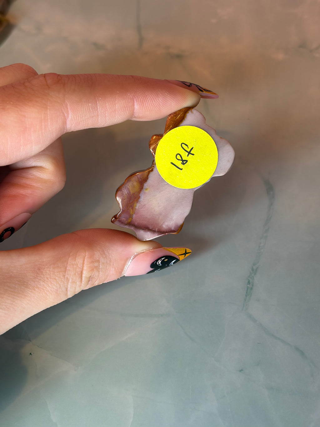 Alashan Agate Fish Carving - imperfect
