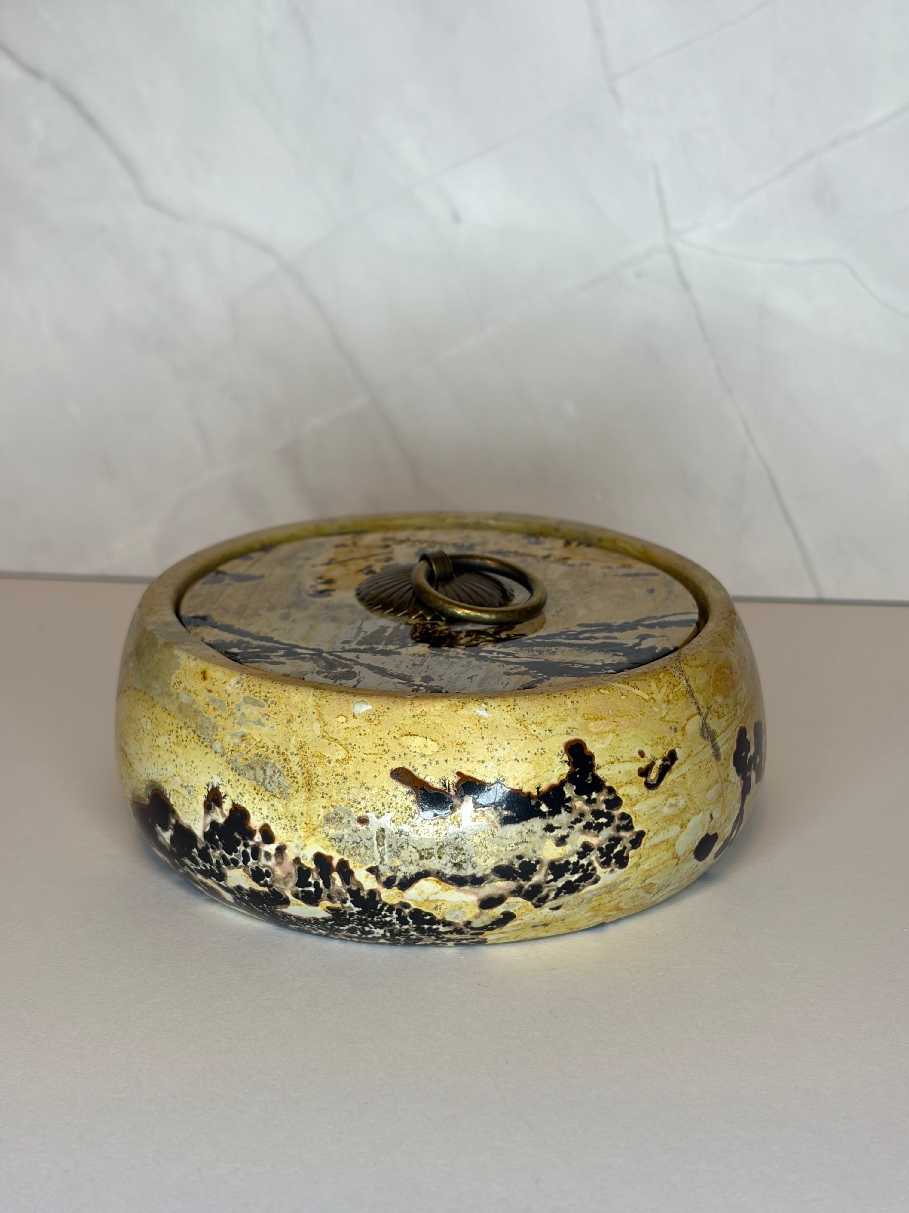 Picture Jasper Bowl with Lid