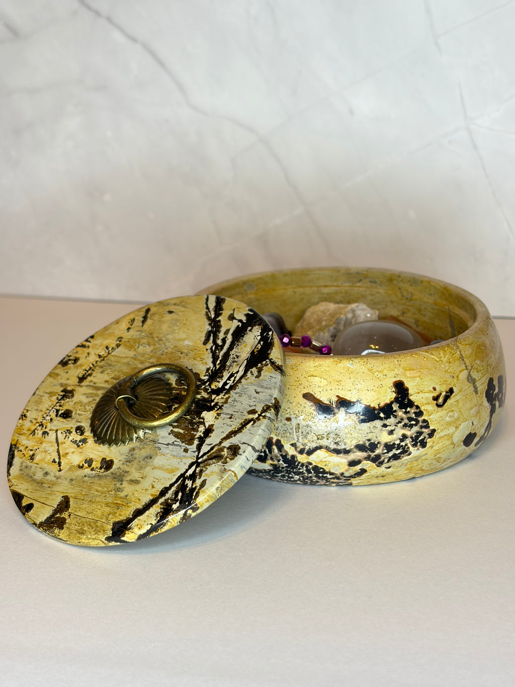 Picture Jasper Bowl with Lid