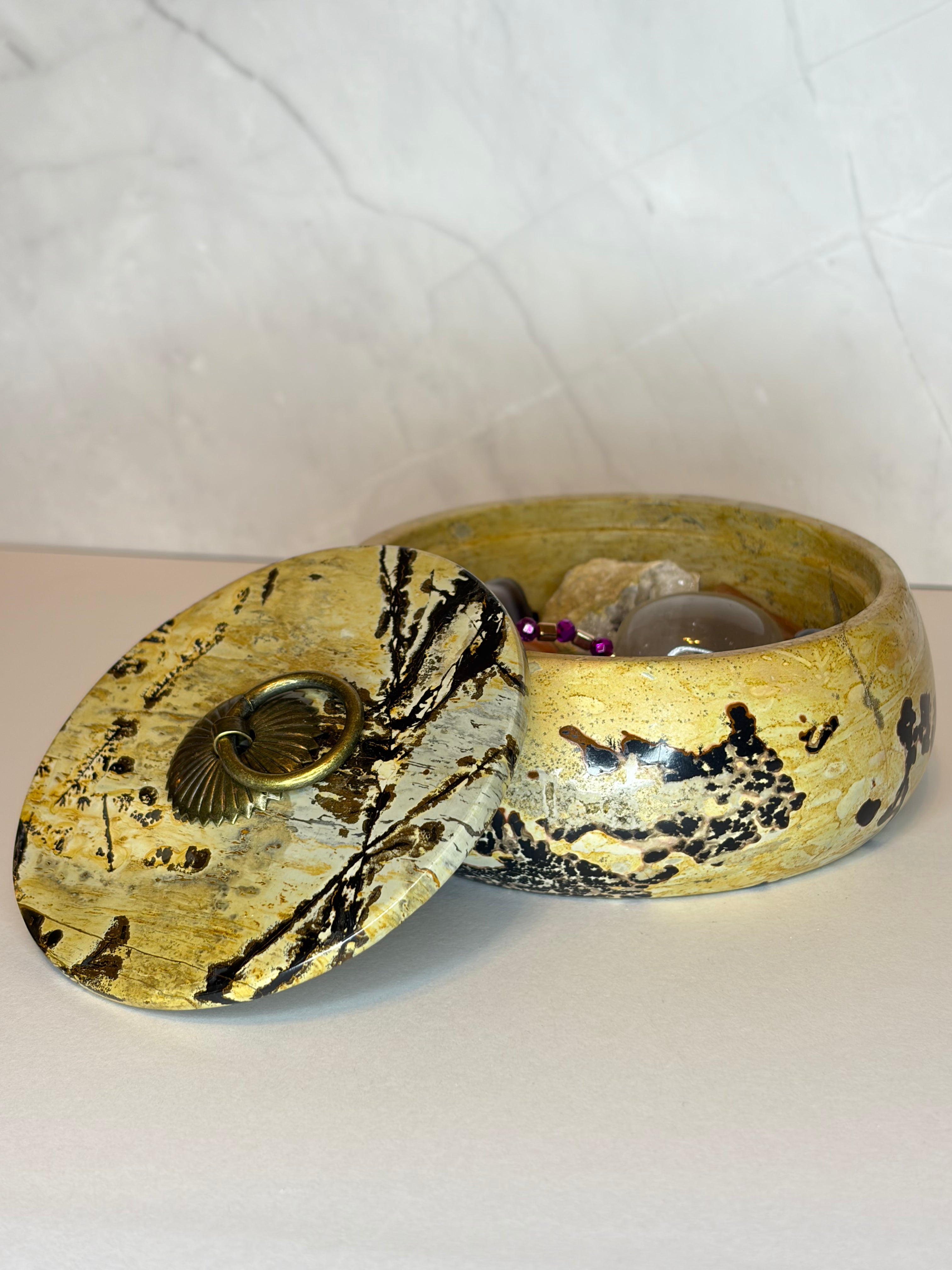 Picture Jasper Bowl with Lid