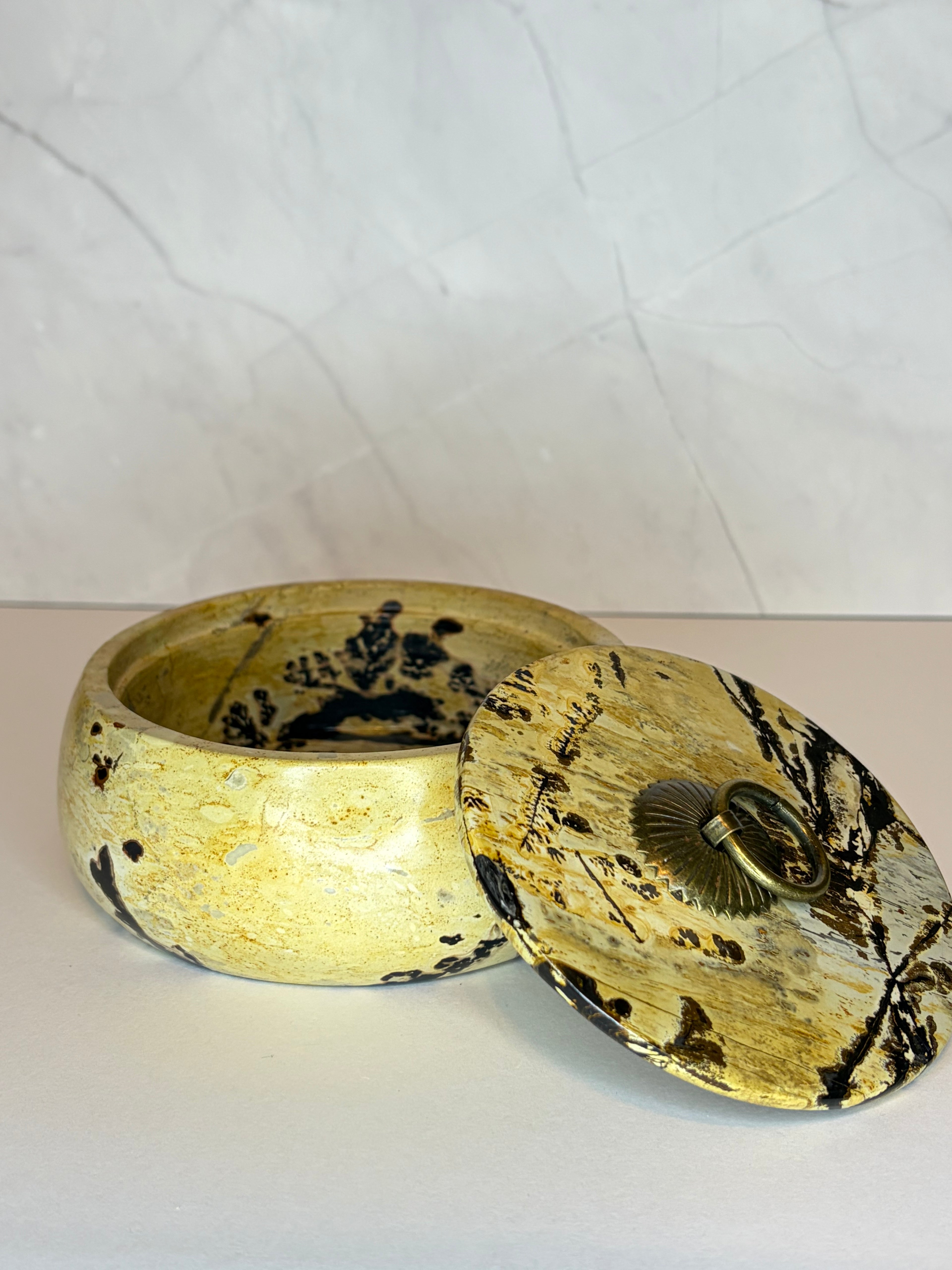 Picture Jasper Bowl with Lid