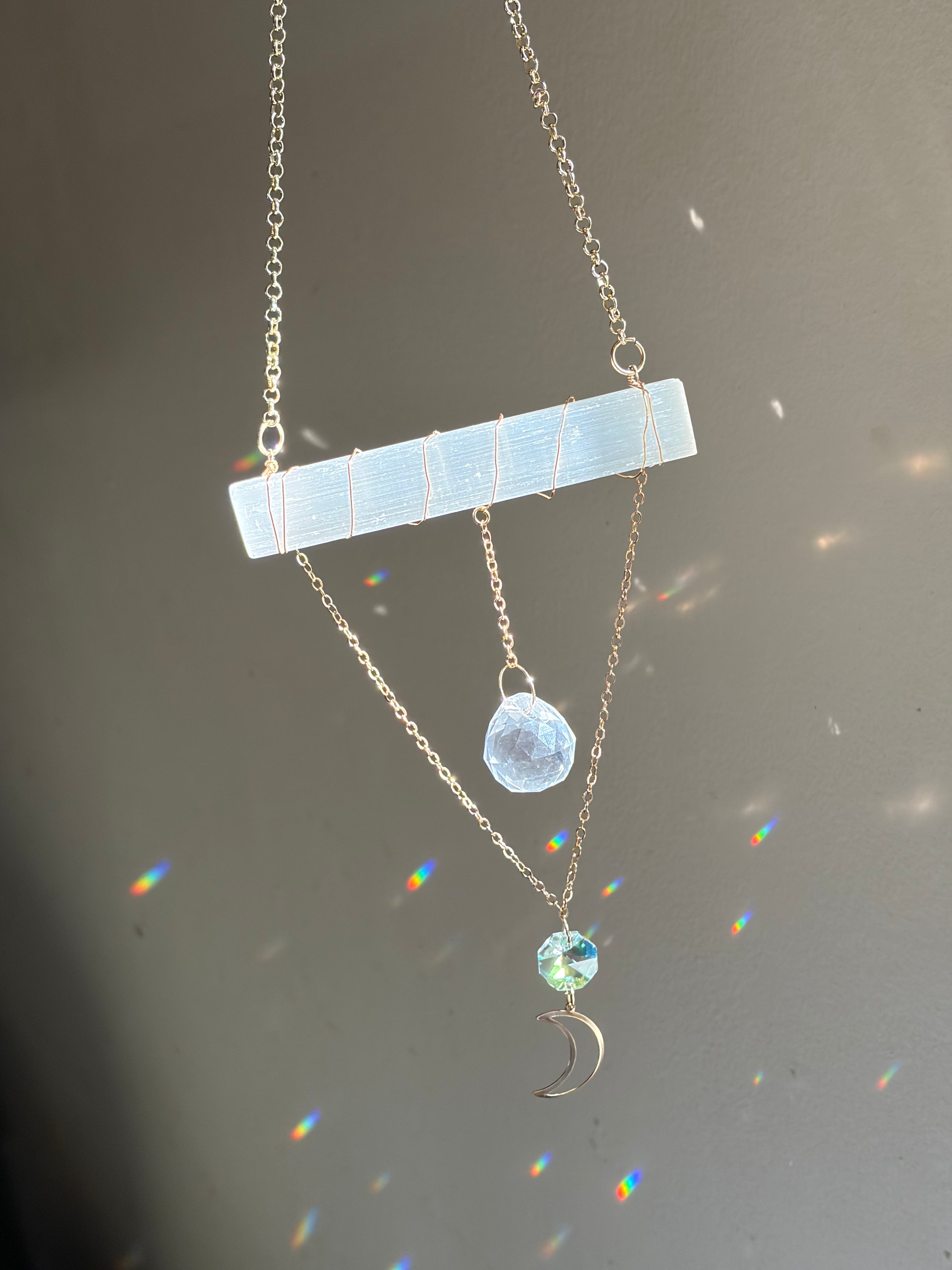 Selenite Sun Catcher - B
