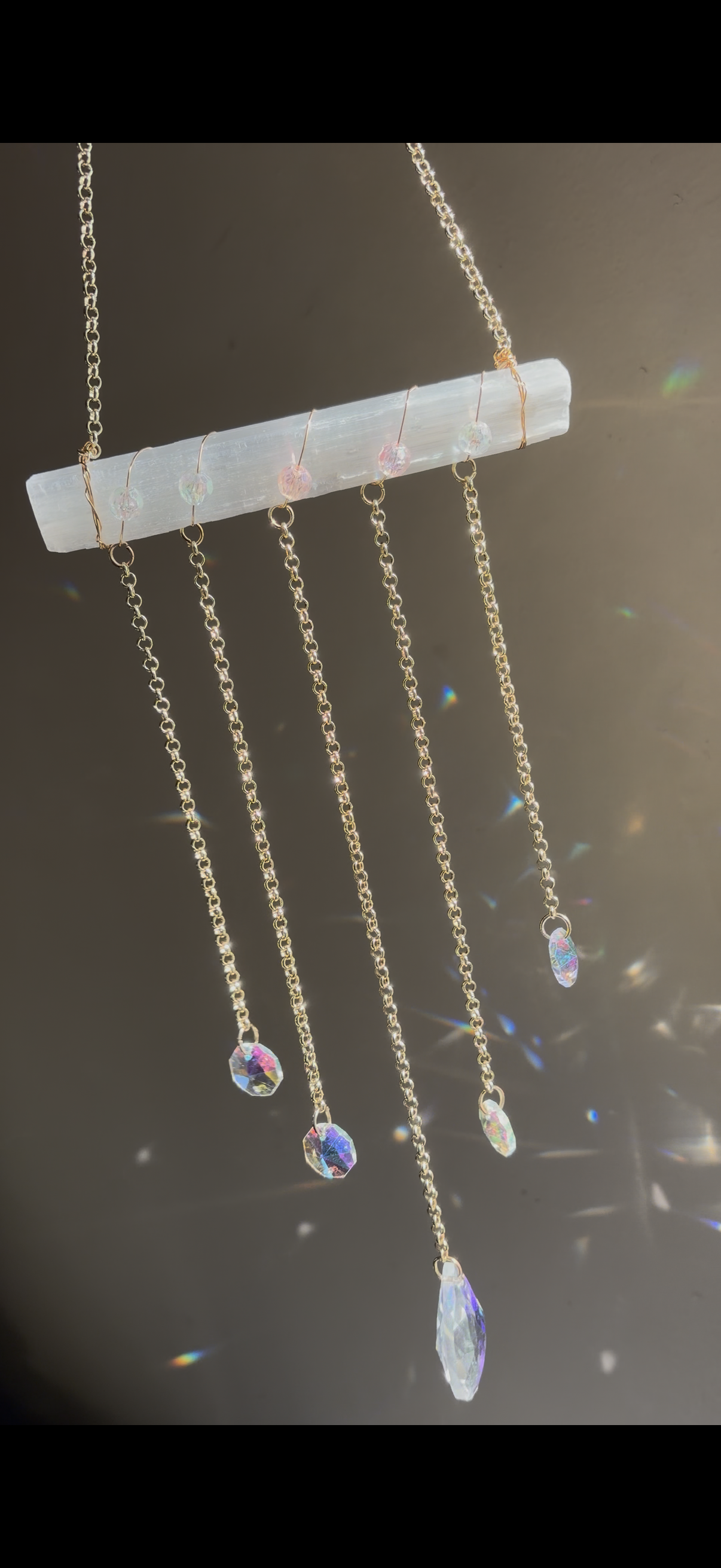 Selenite Sun Catcher - a