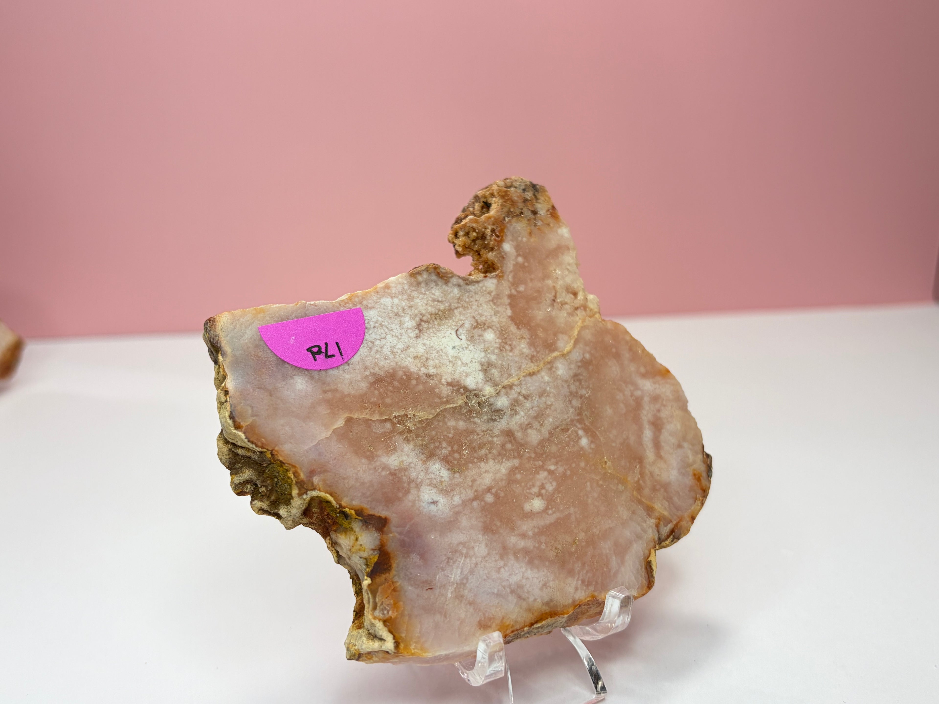 Pink Amethyst Flower Agate Slab - D