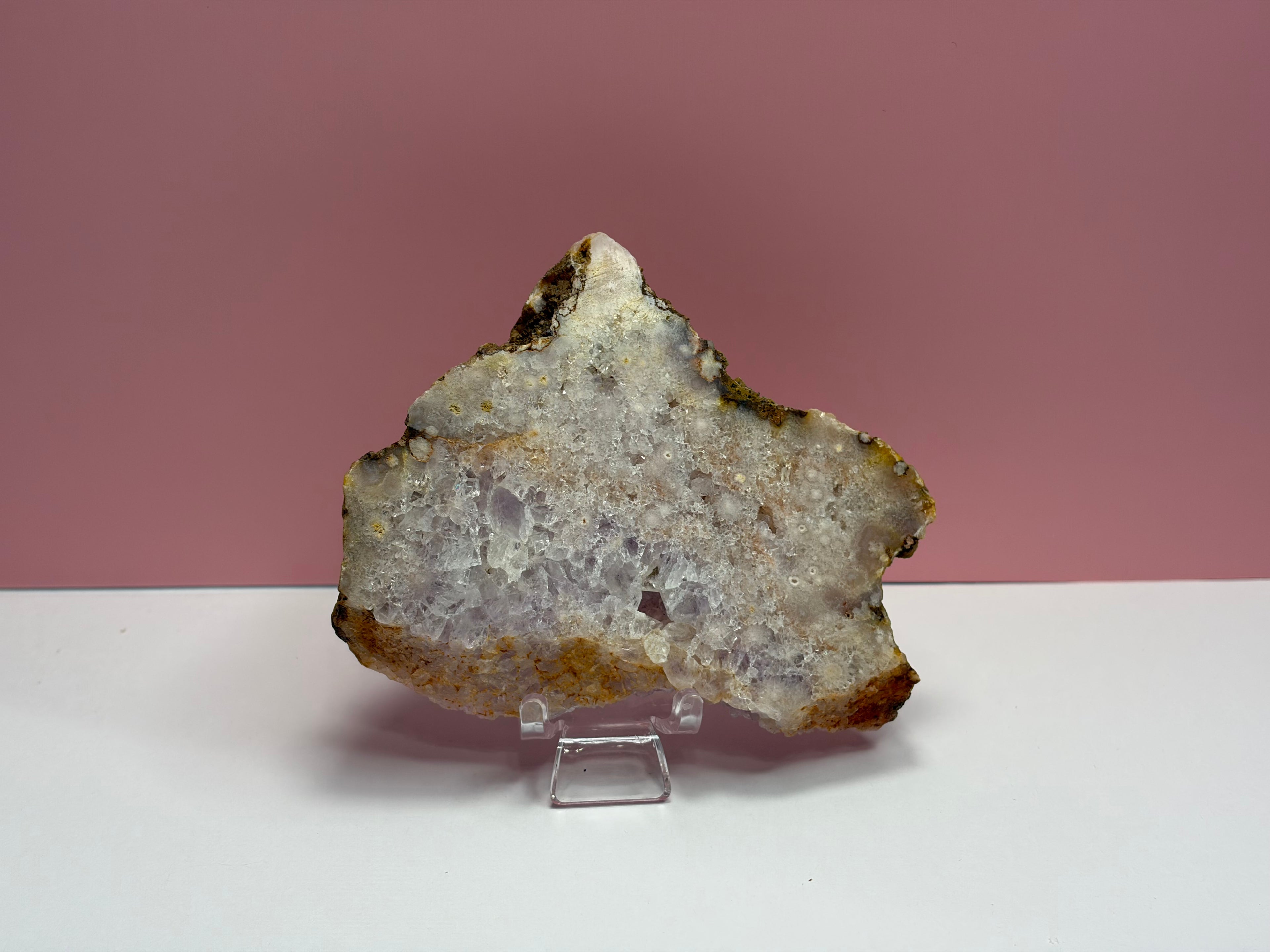 Pink Amethyst Flower Agate Slab - C
