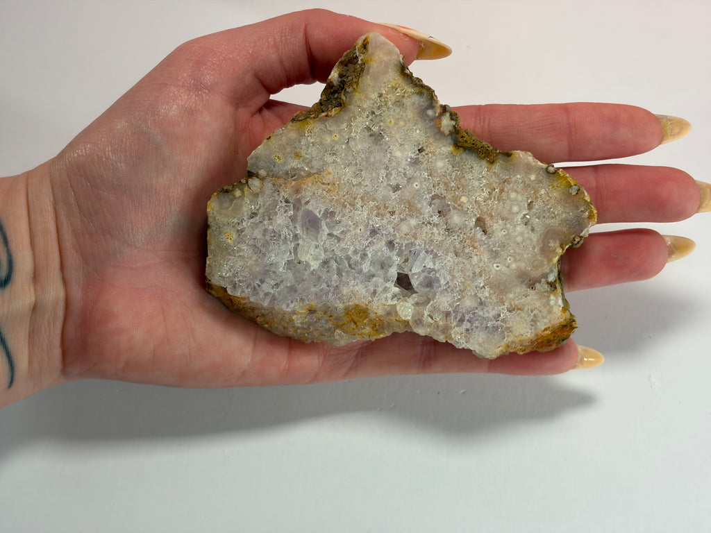 Pink Amethyst Flower Agate Slab - C