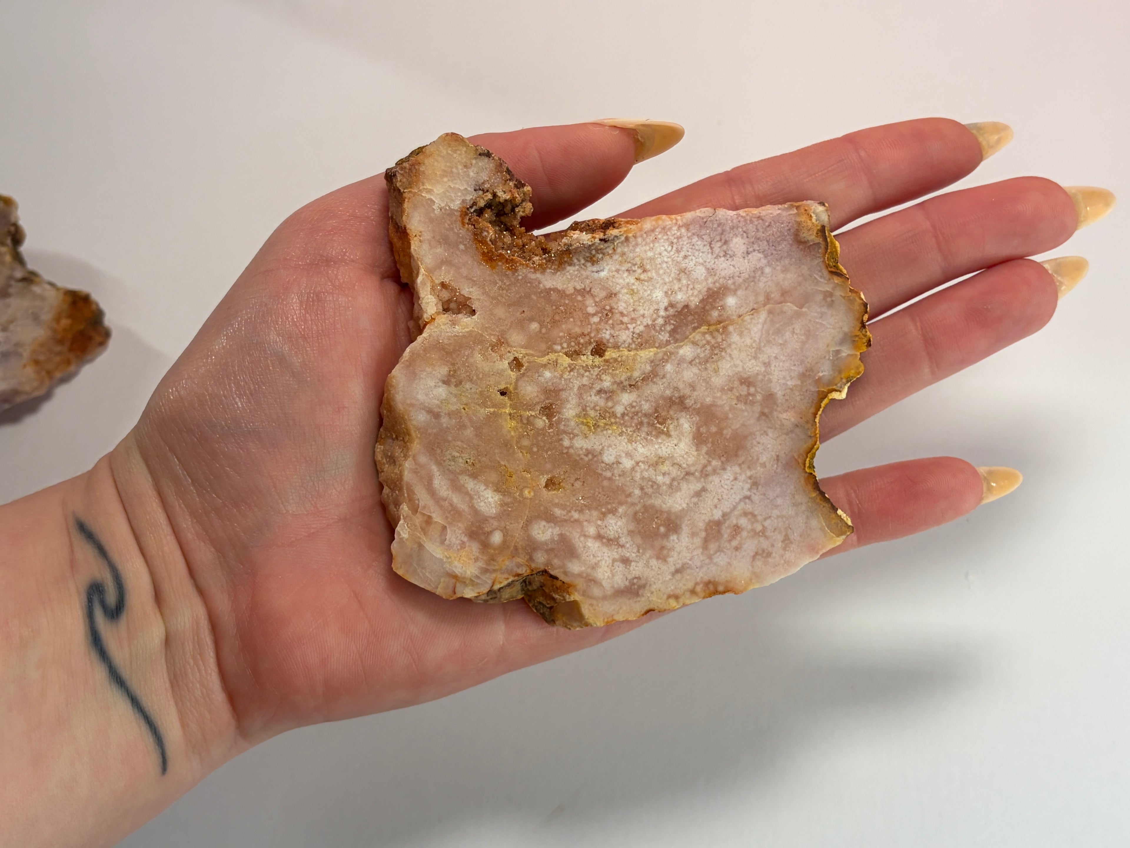 Pink Amethyst Flower Agate Slab - D