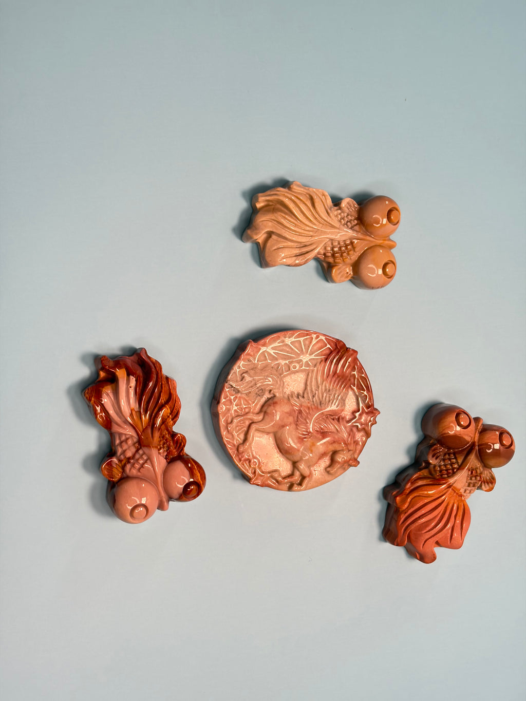 Alashan Agate Fish Carving - imperfect