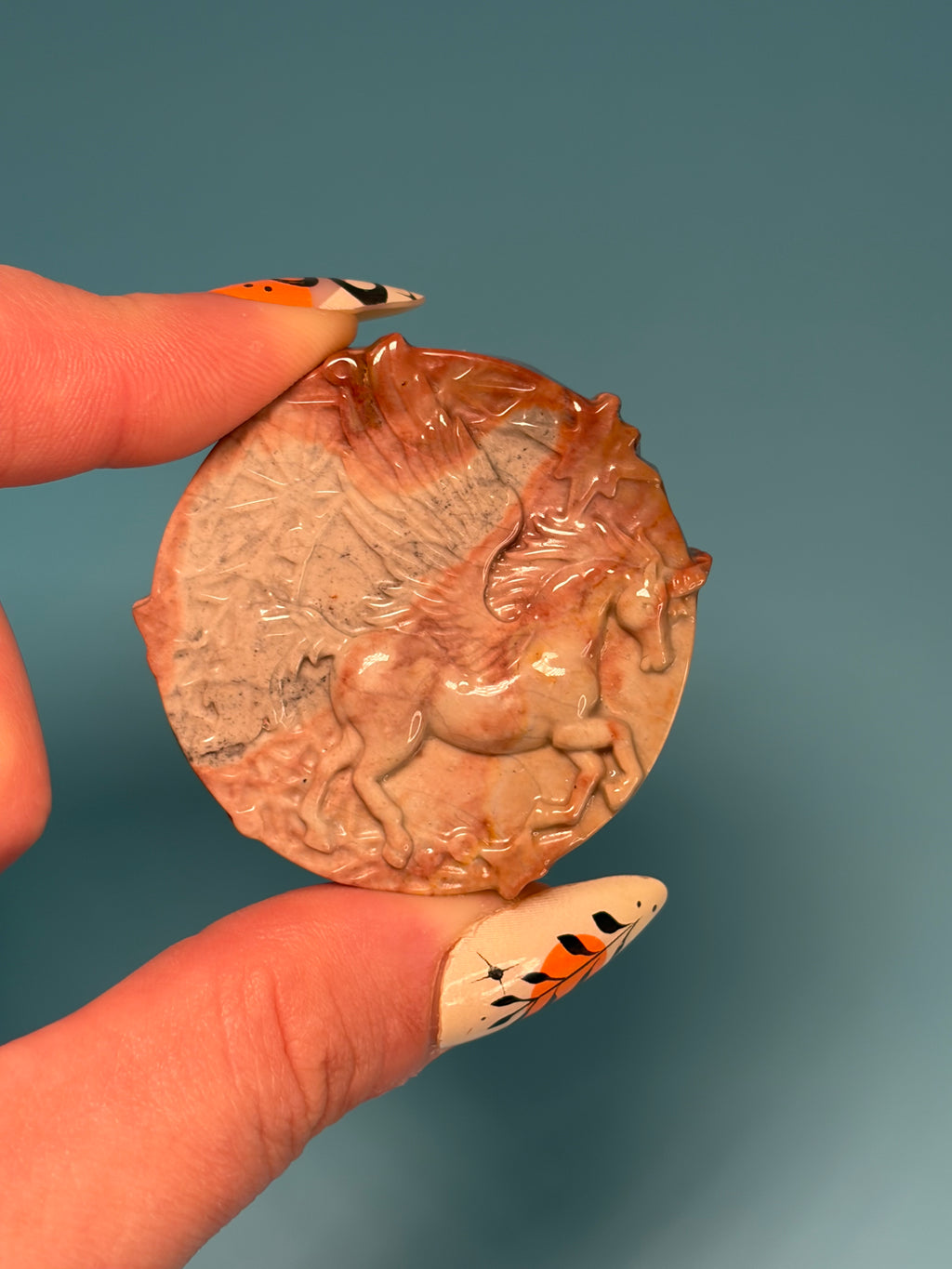 Alashan Agate Fish Carving - imperfect