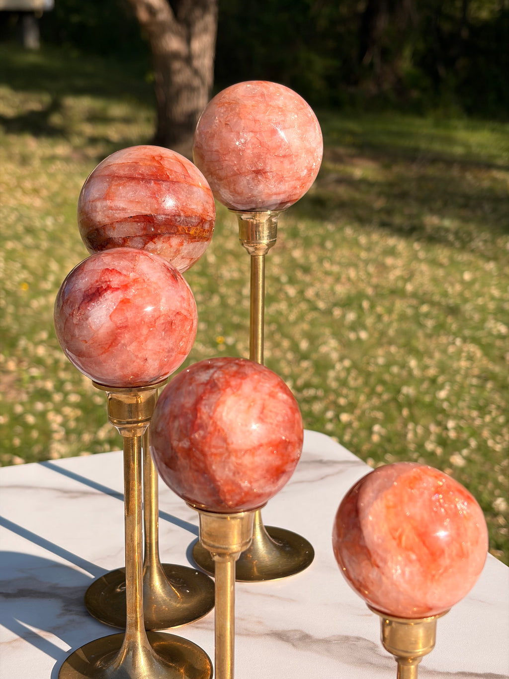 Fire Quartz Spheres