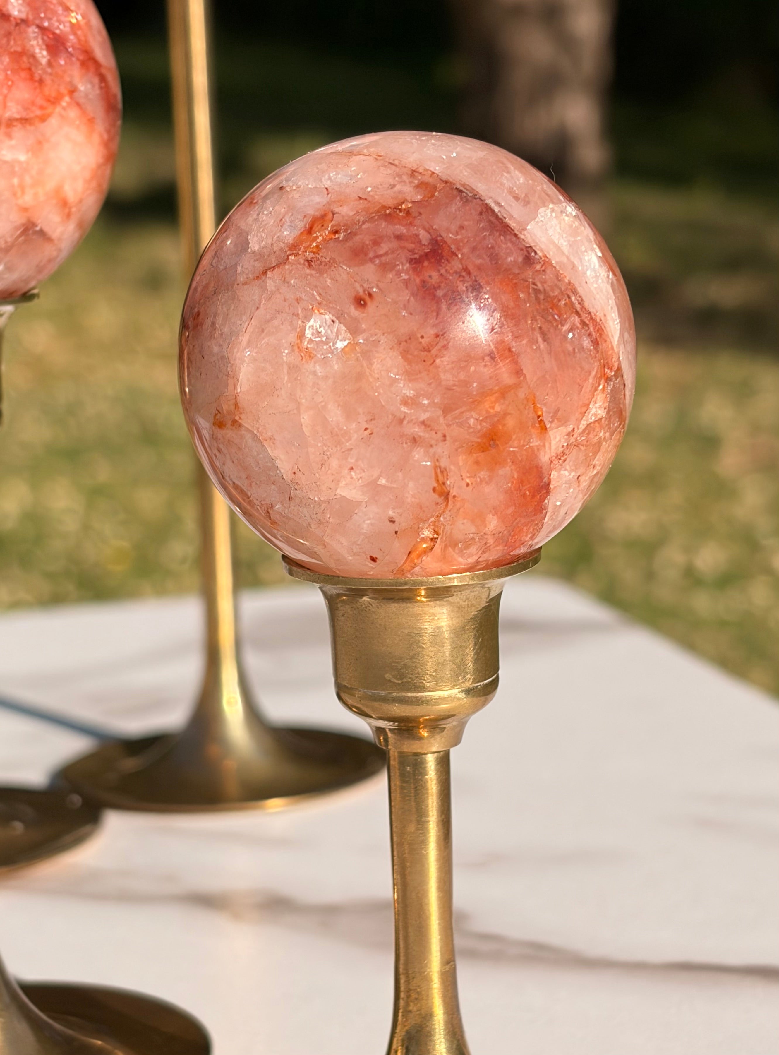 Fire Quartz Spheres