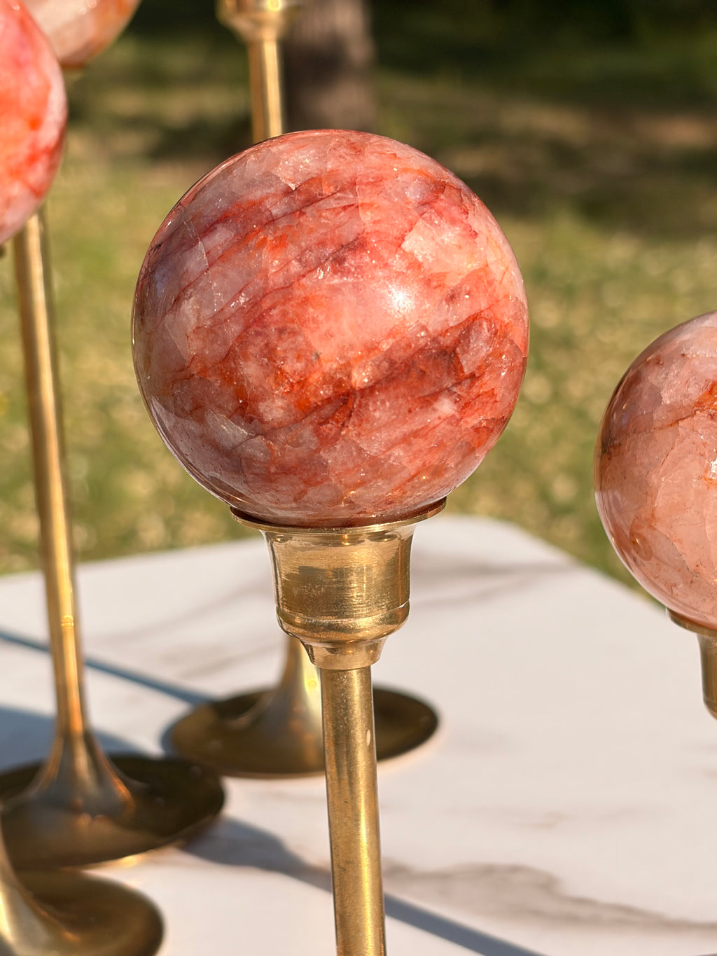 Fire Quartz Spheres