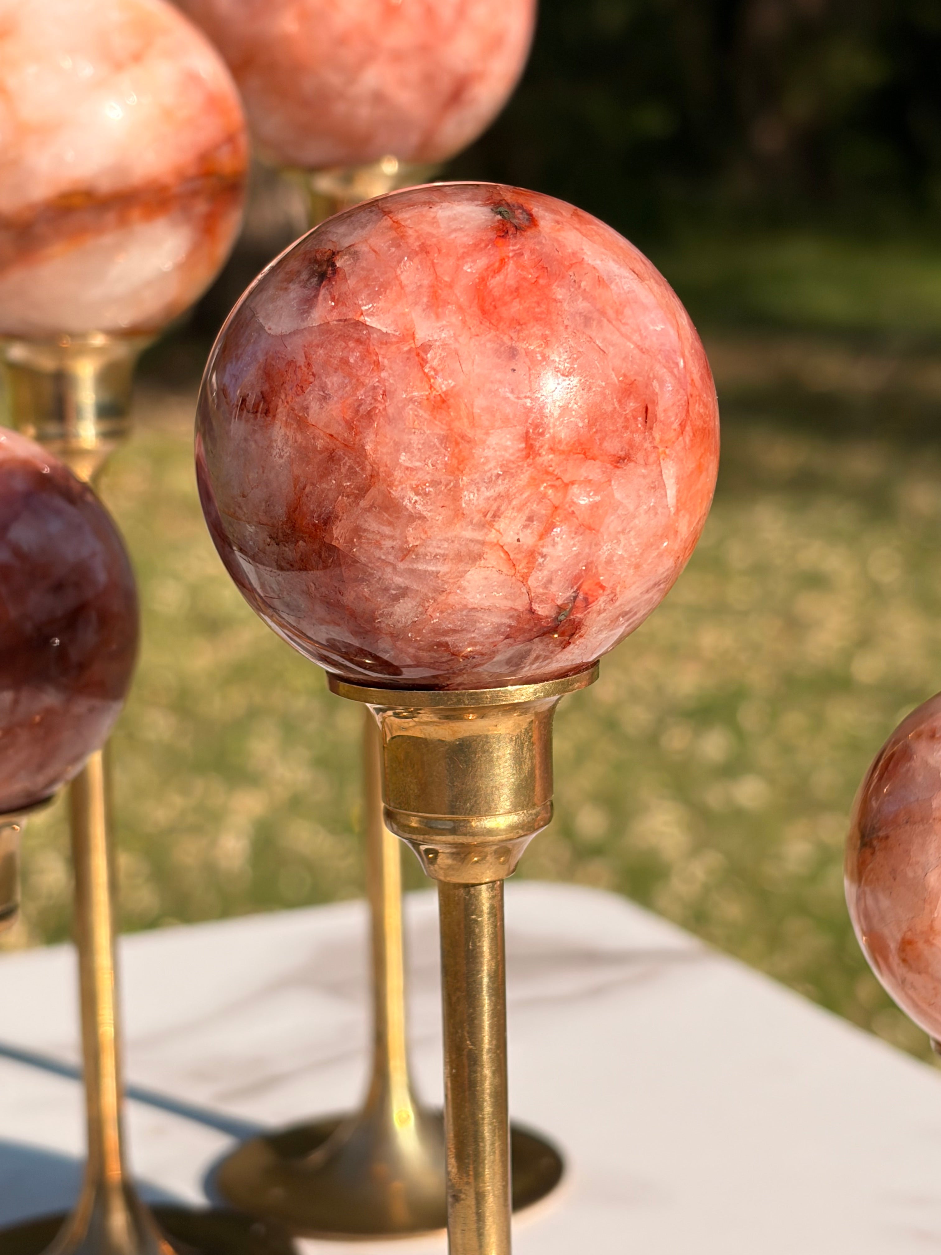 Fire Quartz Spheres