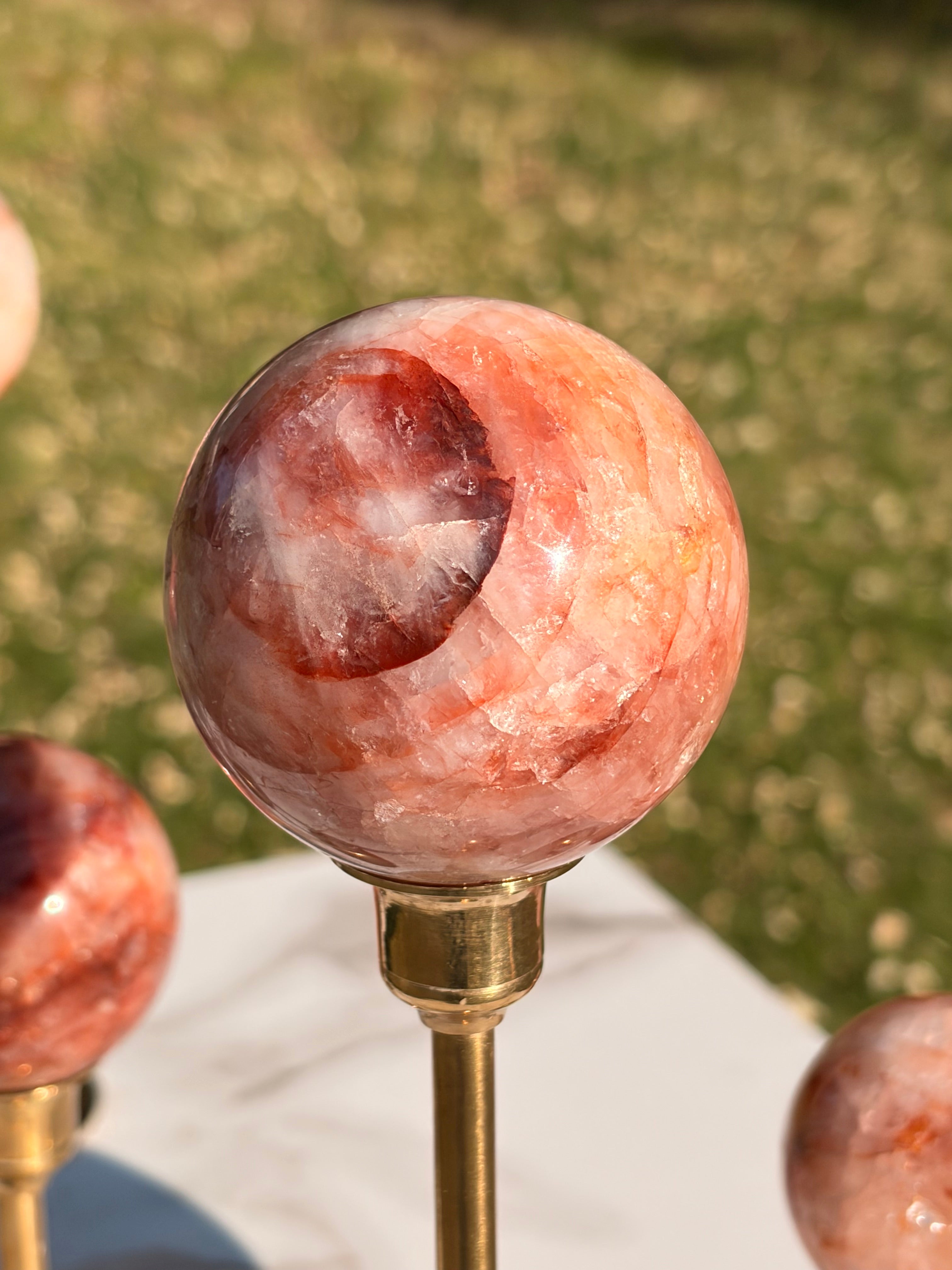 Fire Quartz Spheres