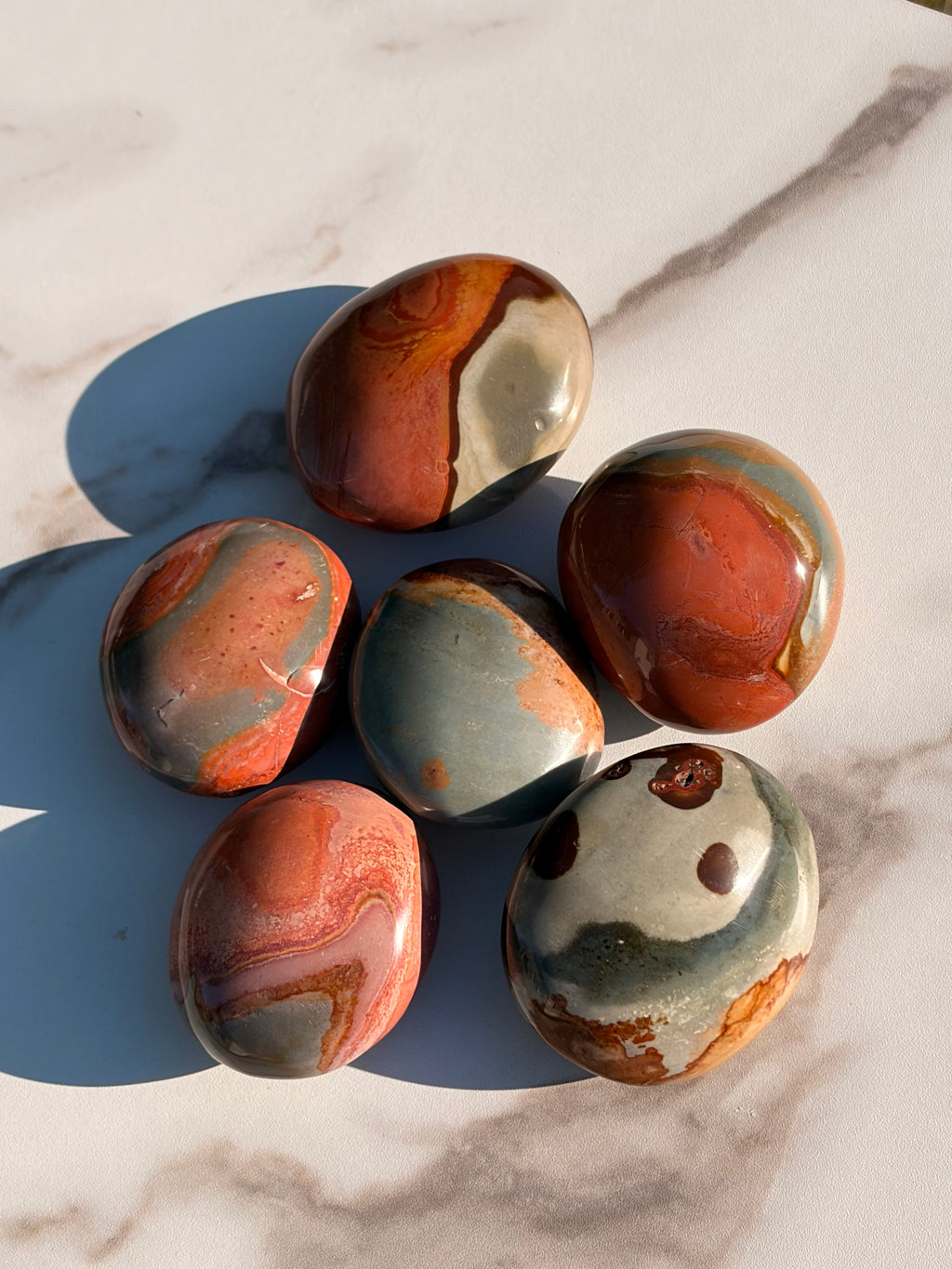 Polychrome Jasper (Desert Jasper) Palm Stones