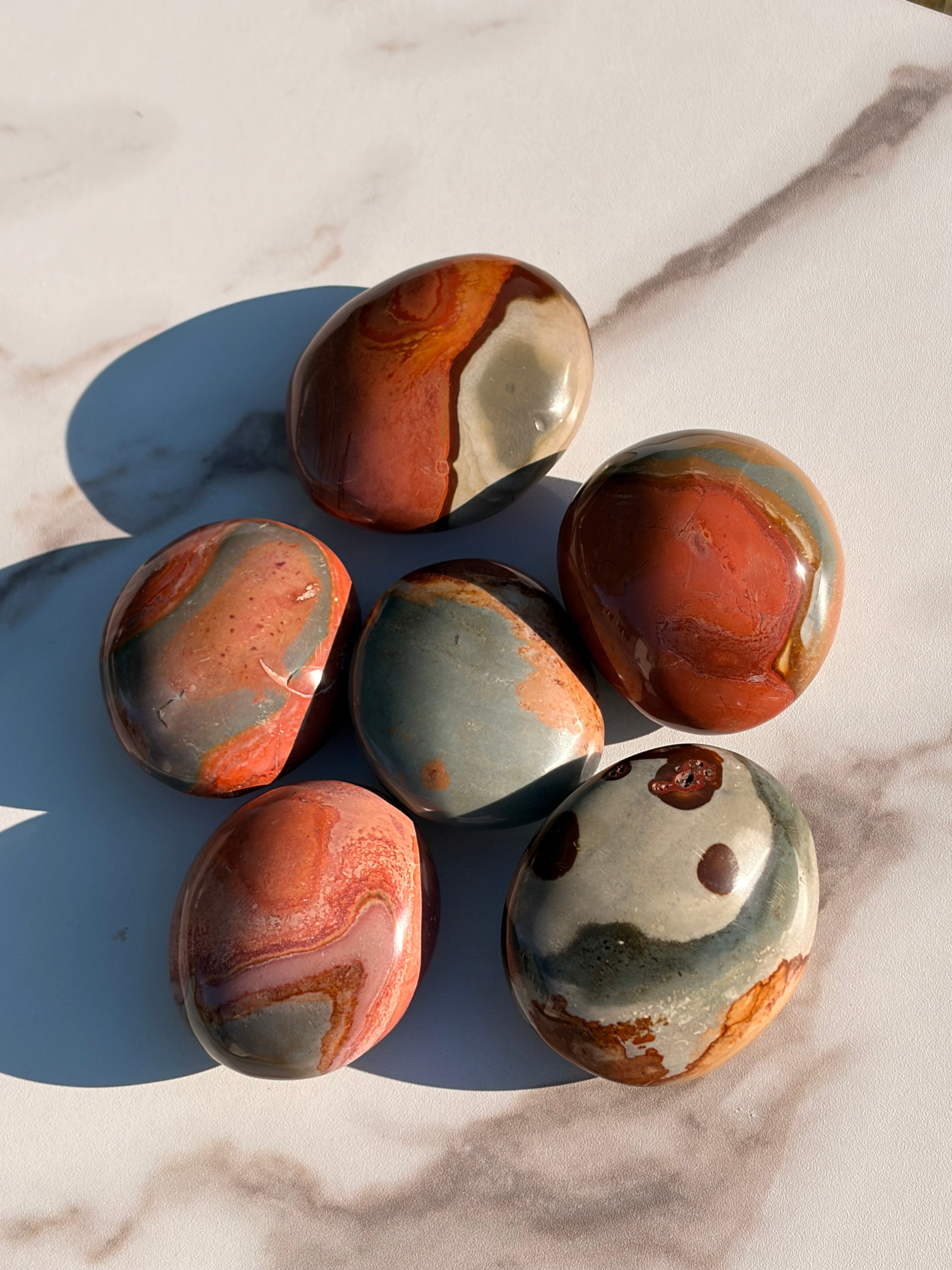 Polychrome Jasper (Desert Jasper) Palm Stones