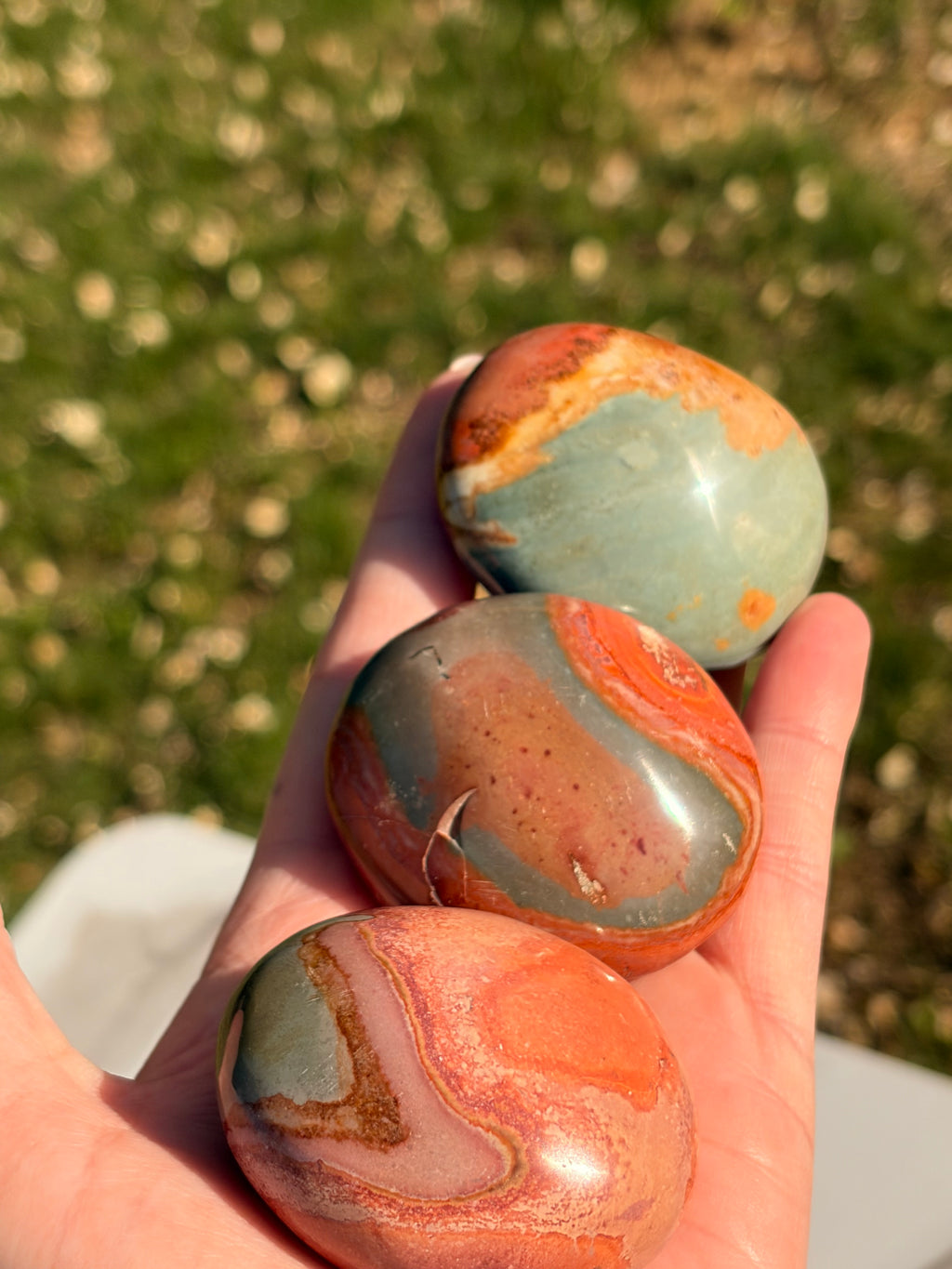Polychrome Jasper (Desert Jasper) Palm Stones