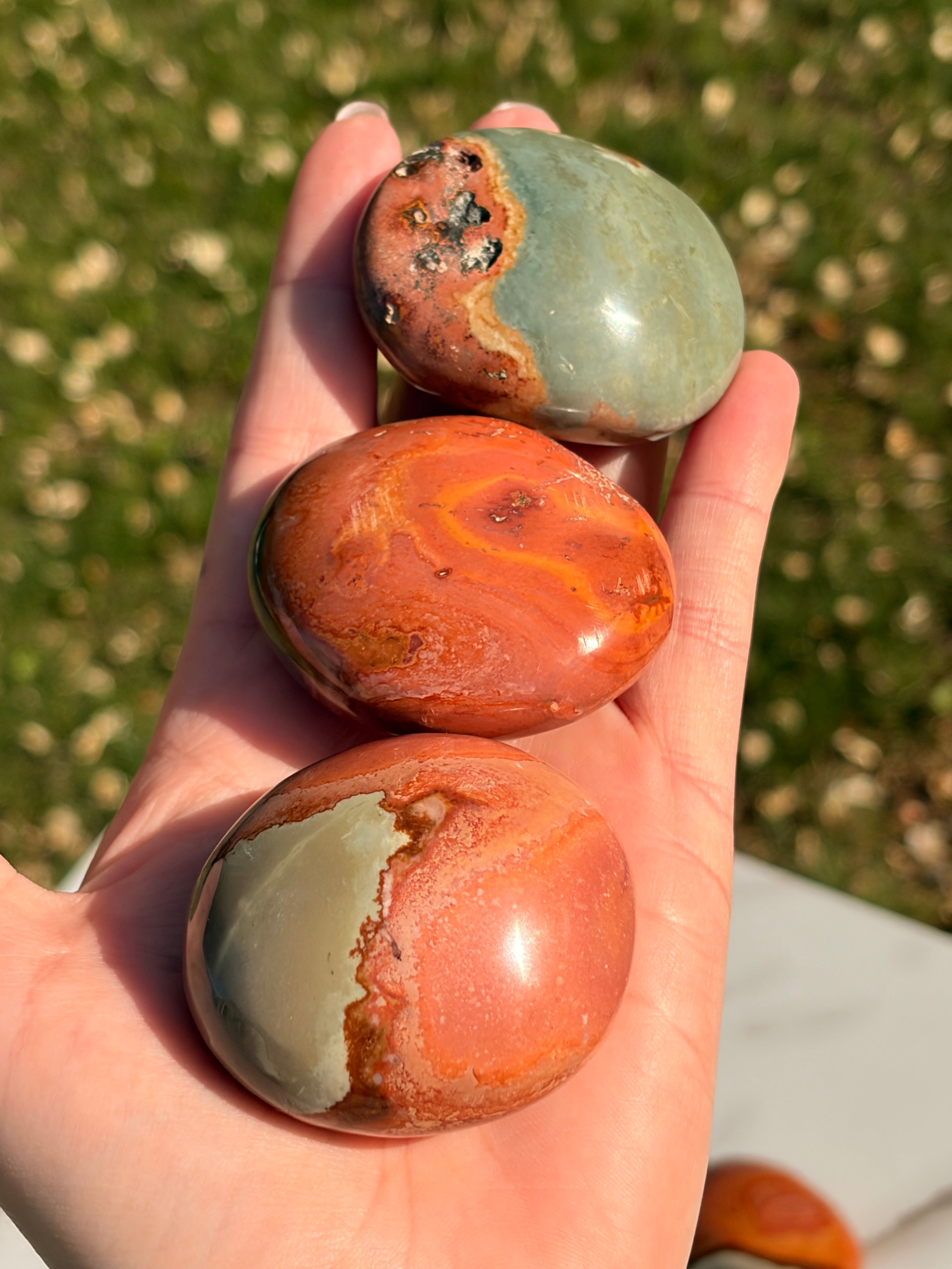 Polychrome Jasper (Desert Jasper) Palm Stones