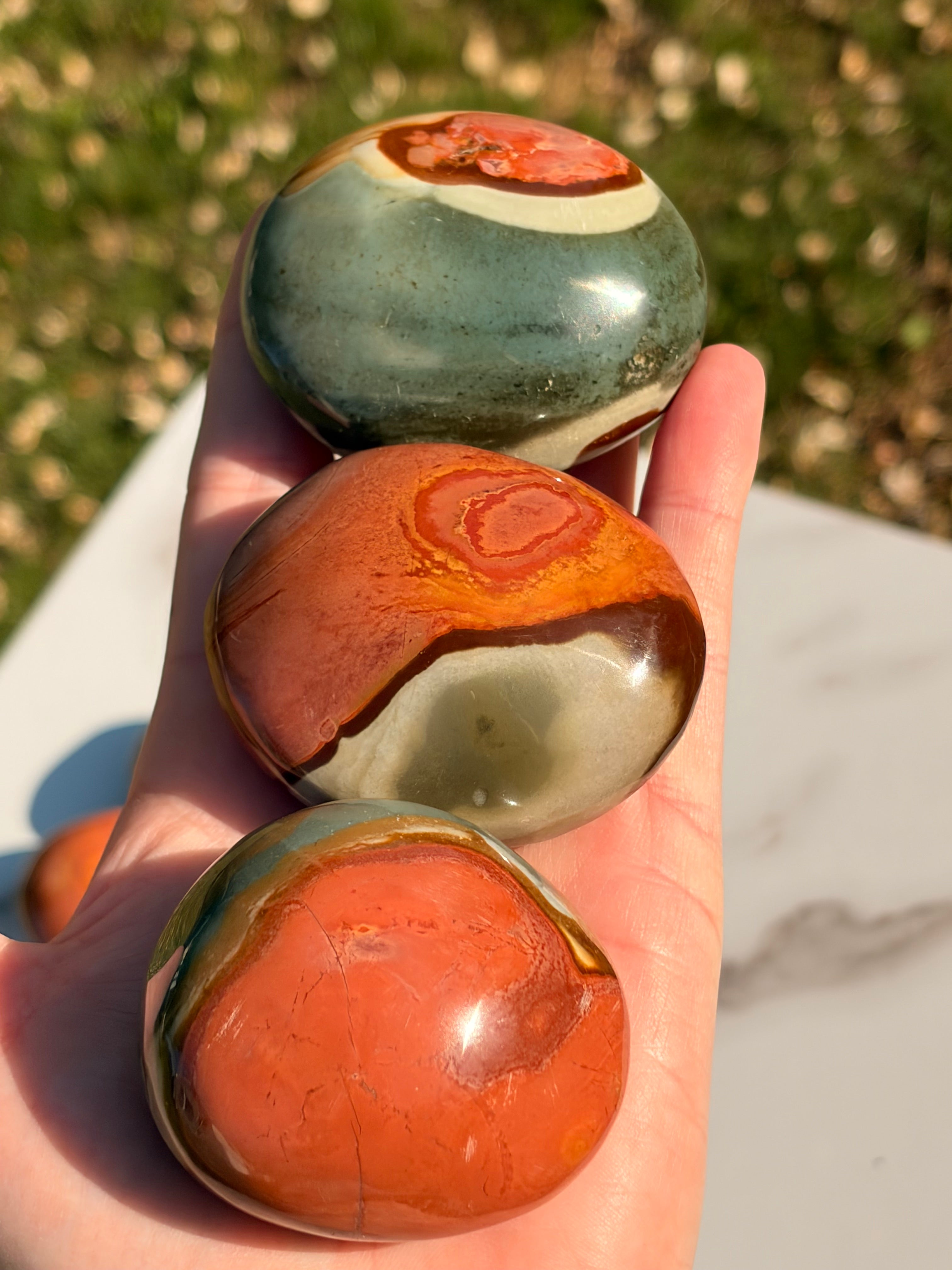 Polychrome Jasper (Desert Jasper) Palm Stones