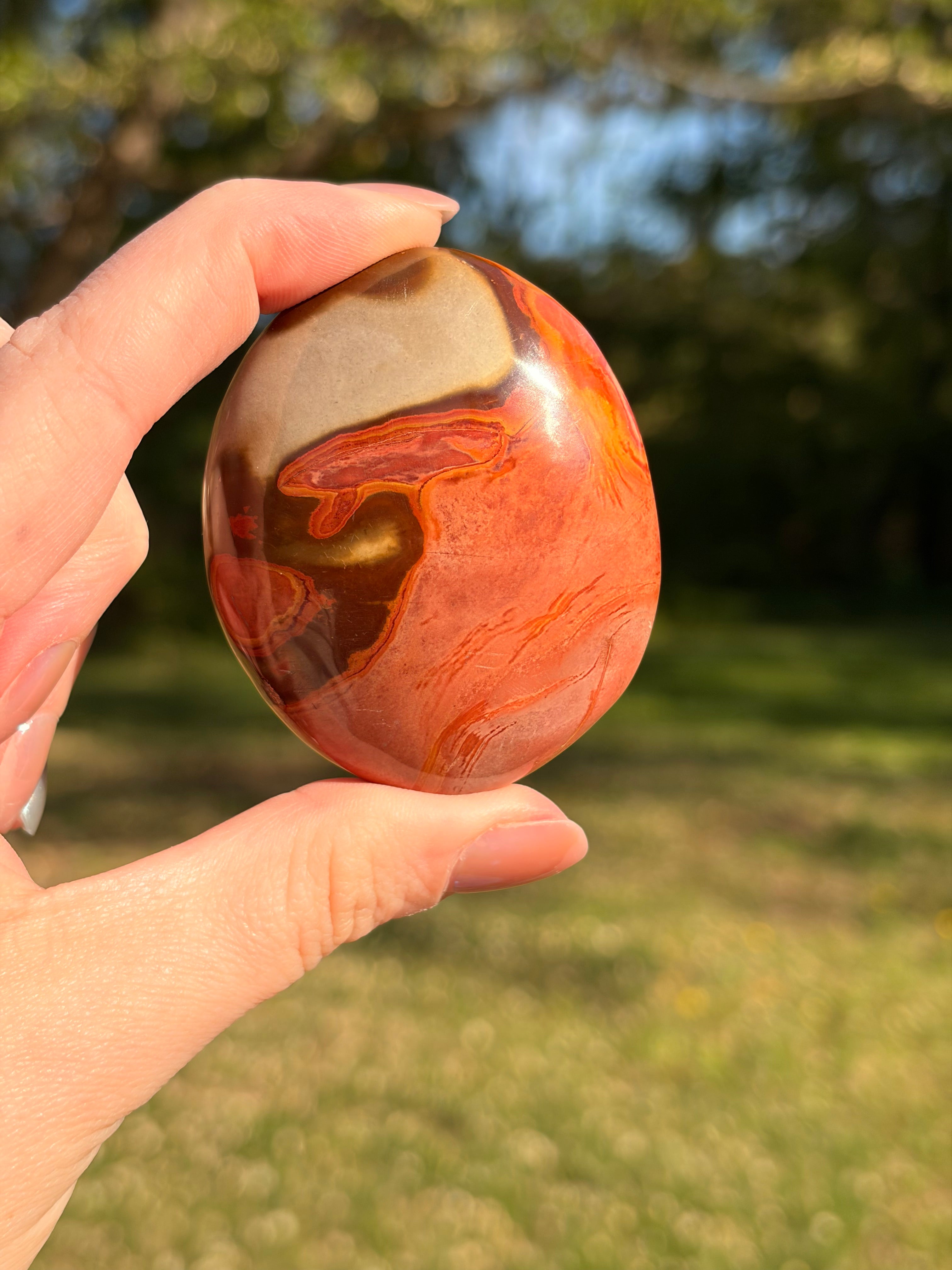 Polychrome Jasper (Desert Jasper) Palm Stones