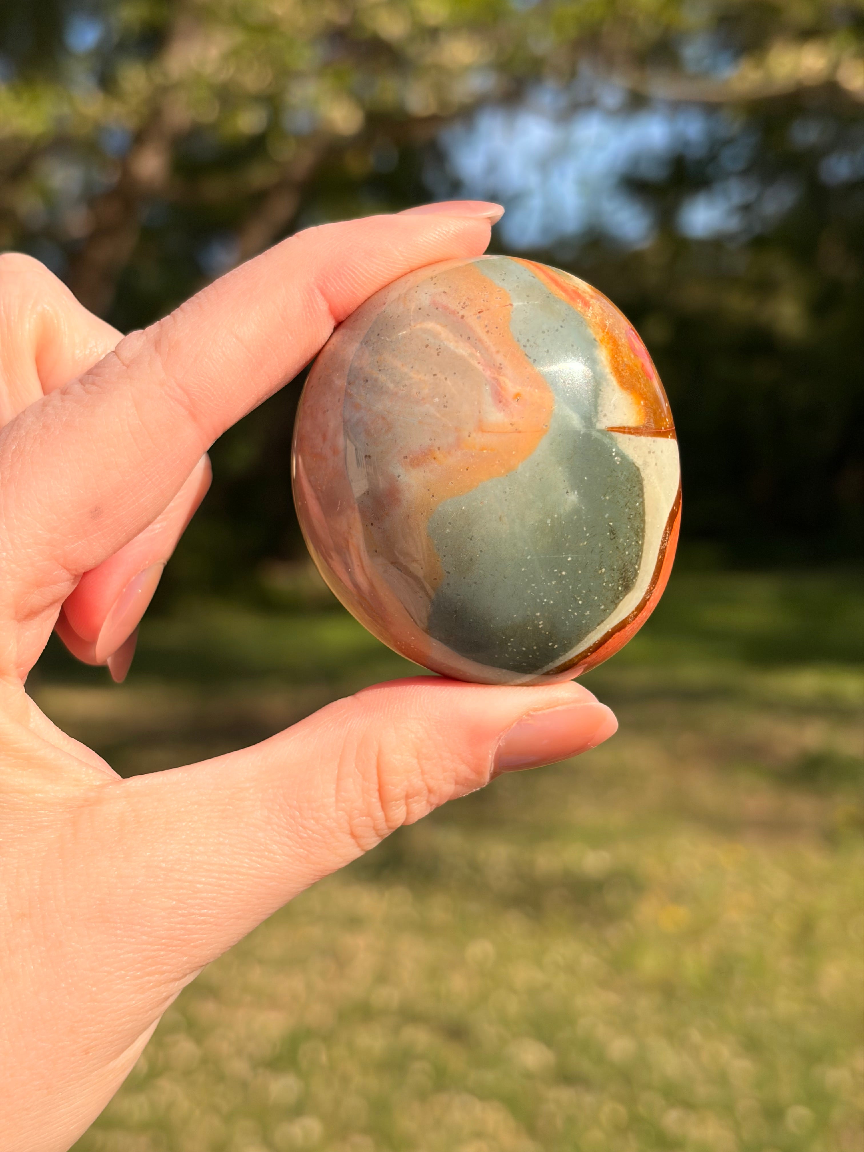 Polychrome Jasper (Desert Jasper) Palm Stones