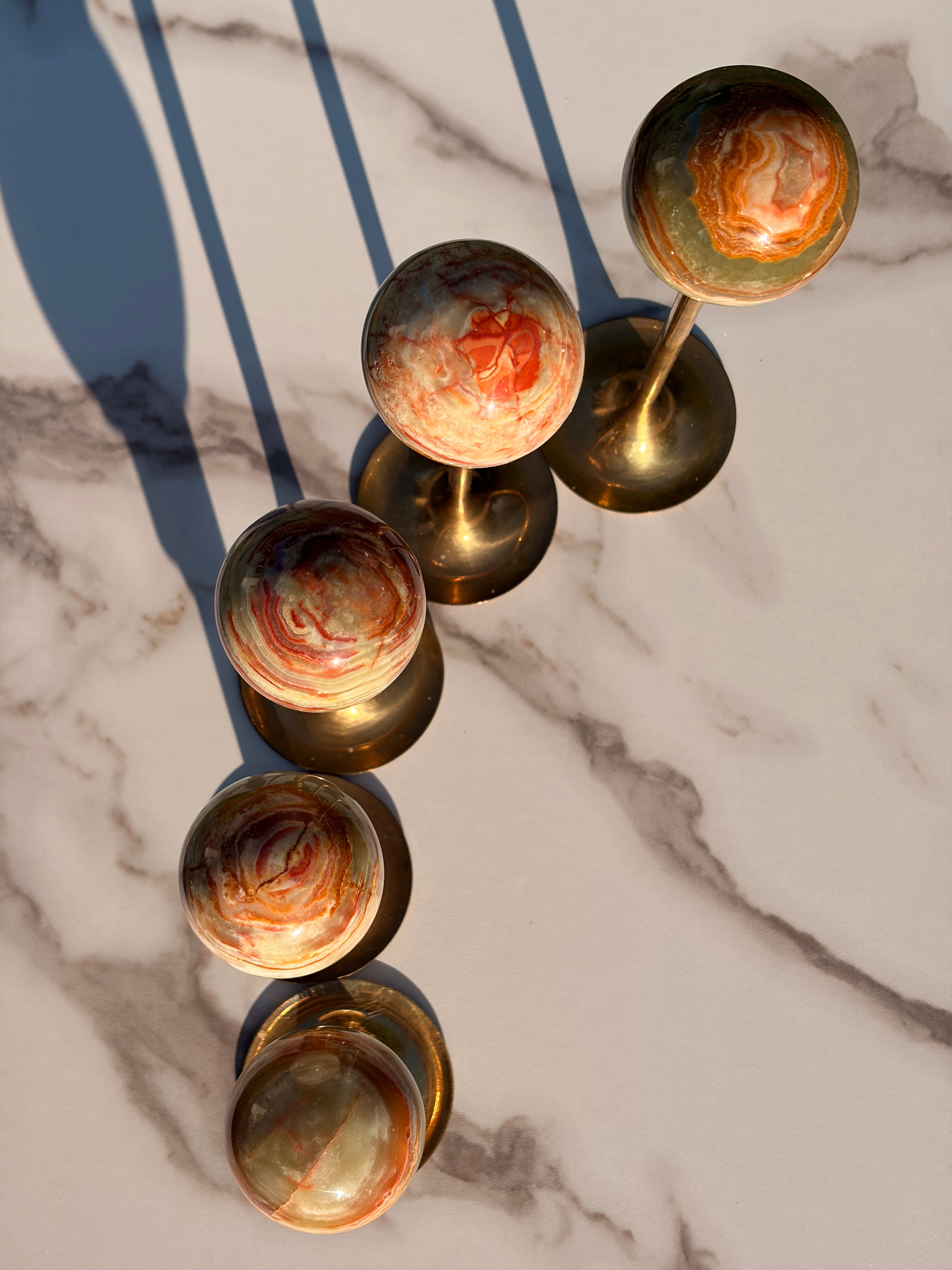 Green Onyx Spheres