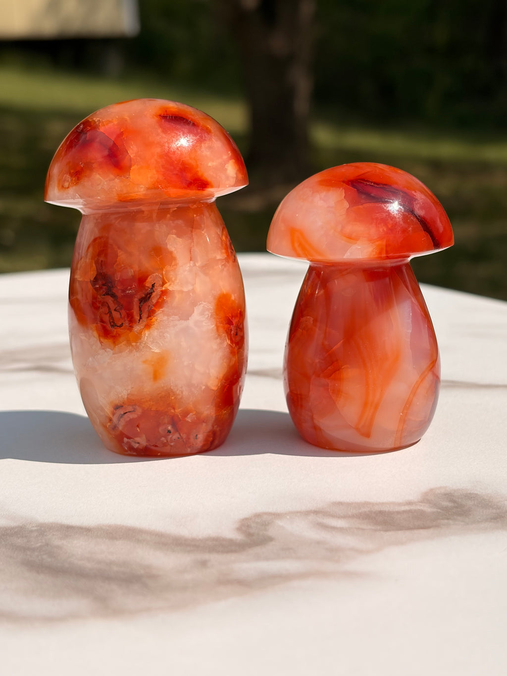 Carnelian Mushroom Carving