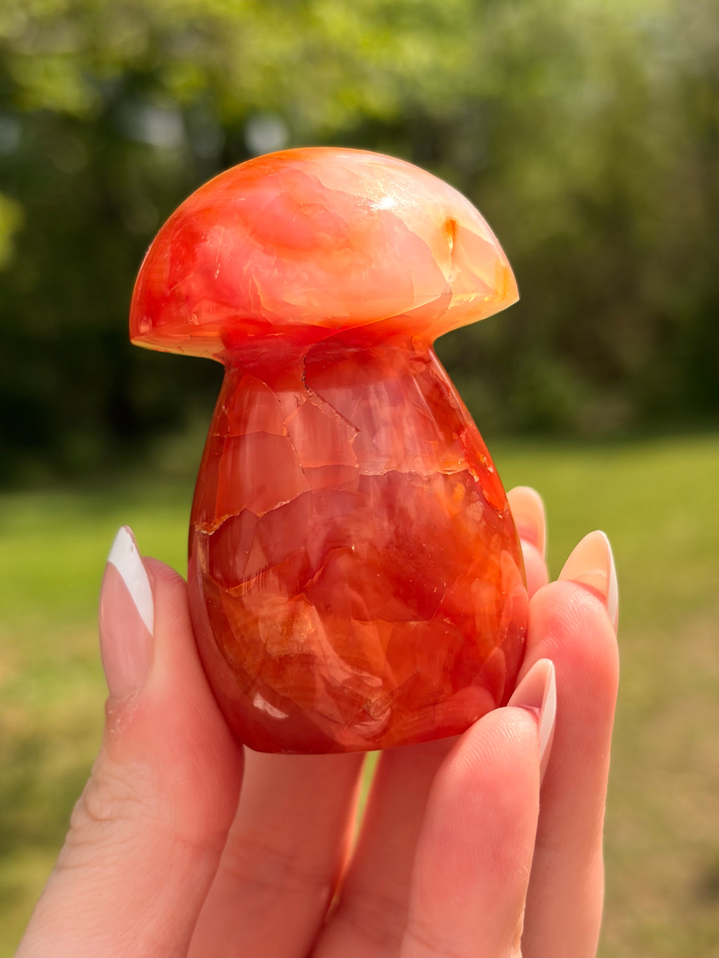 Carnelian Mushroom Carving