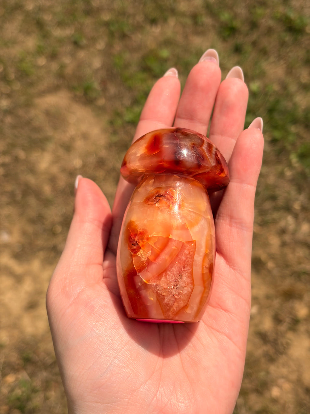 Carnelian Mushroom Carving