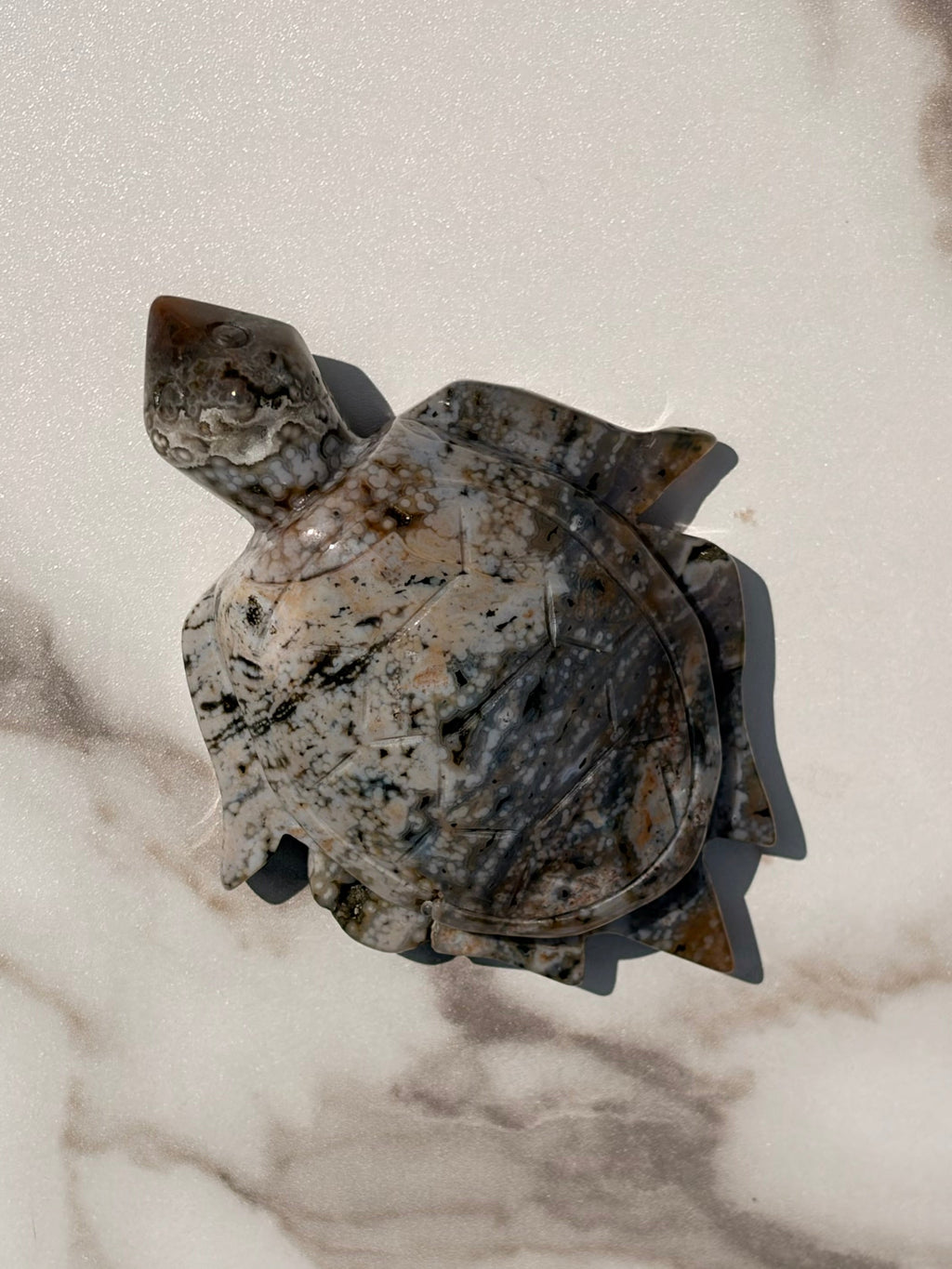 Ocean Jasper Sea Turtle Carving
