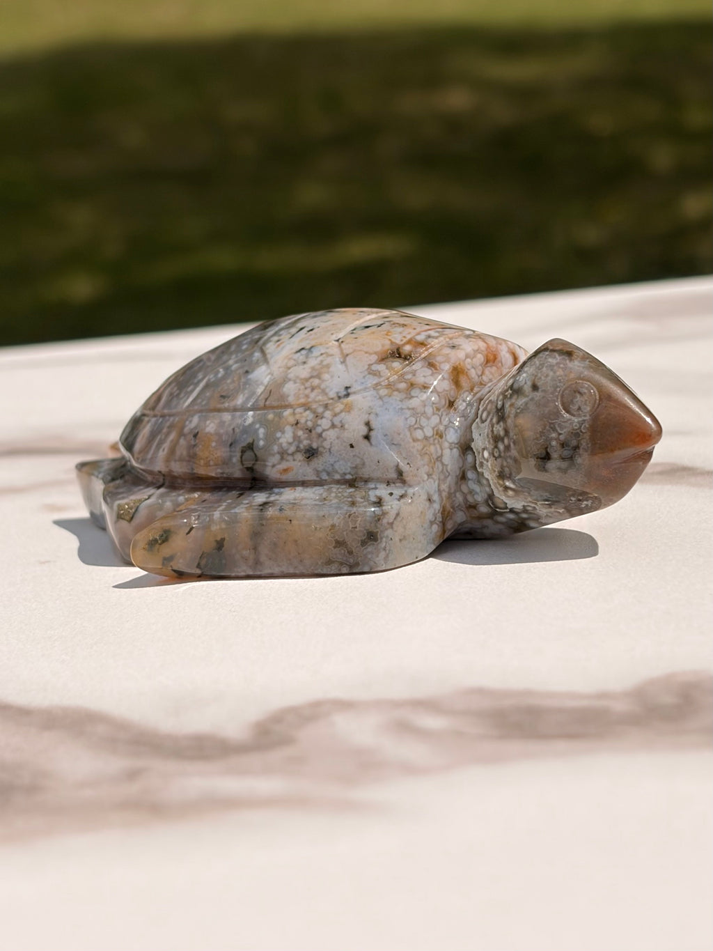 Ocean Jasper Sea Turtle Carving